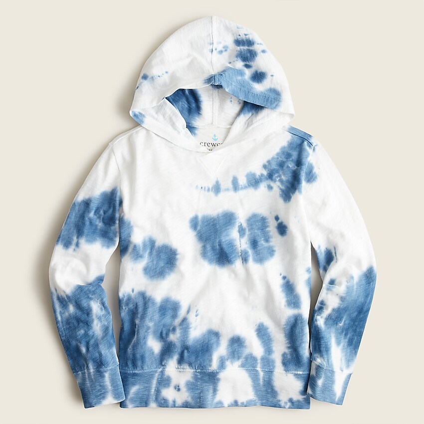 j.crew: boy's t-shirt hoodie in tie-dye for boys, right side, view zoomed