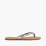 Rainbow-stripe easy summer flip-flops