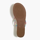Rainbow-stripe easy summer flip-flops