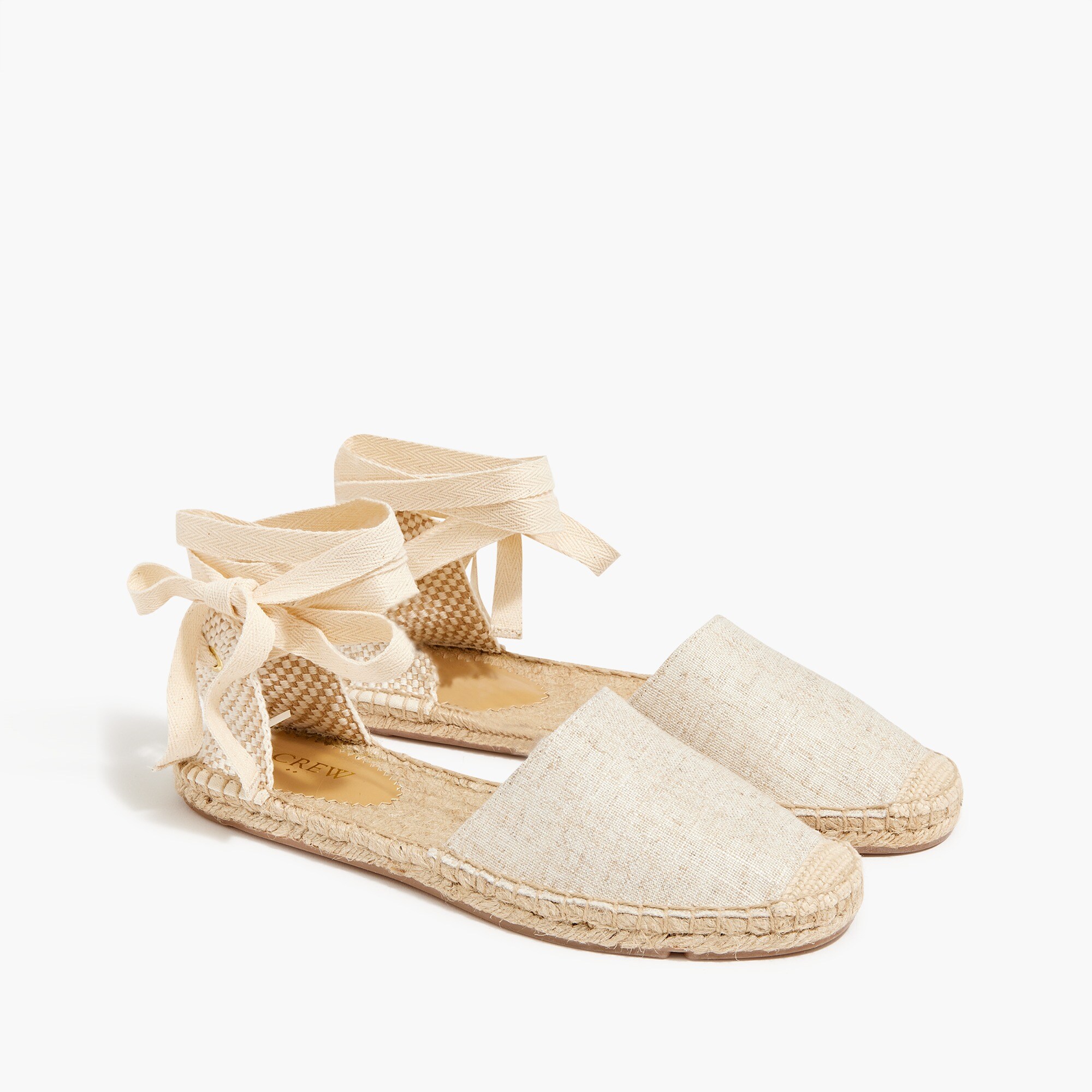 D'Orsay lace-up espadrilles