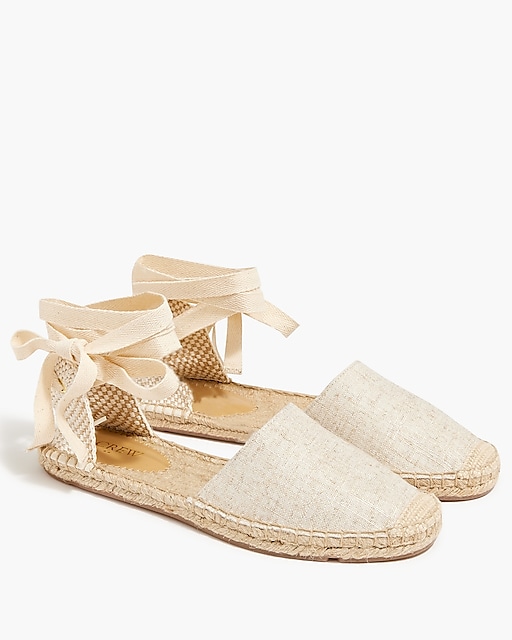 womens D'Orsay lace-up espadrilles