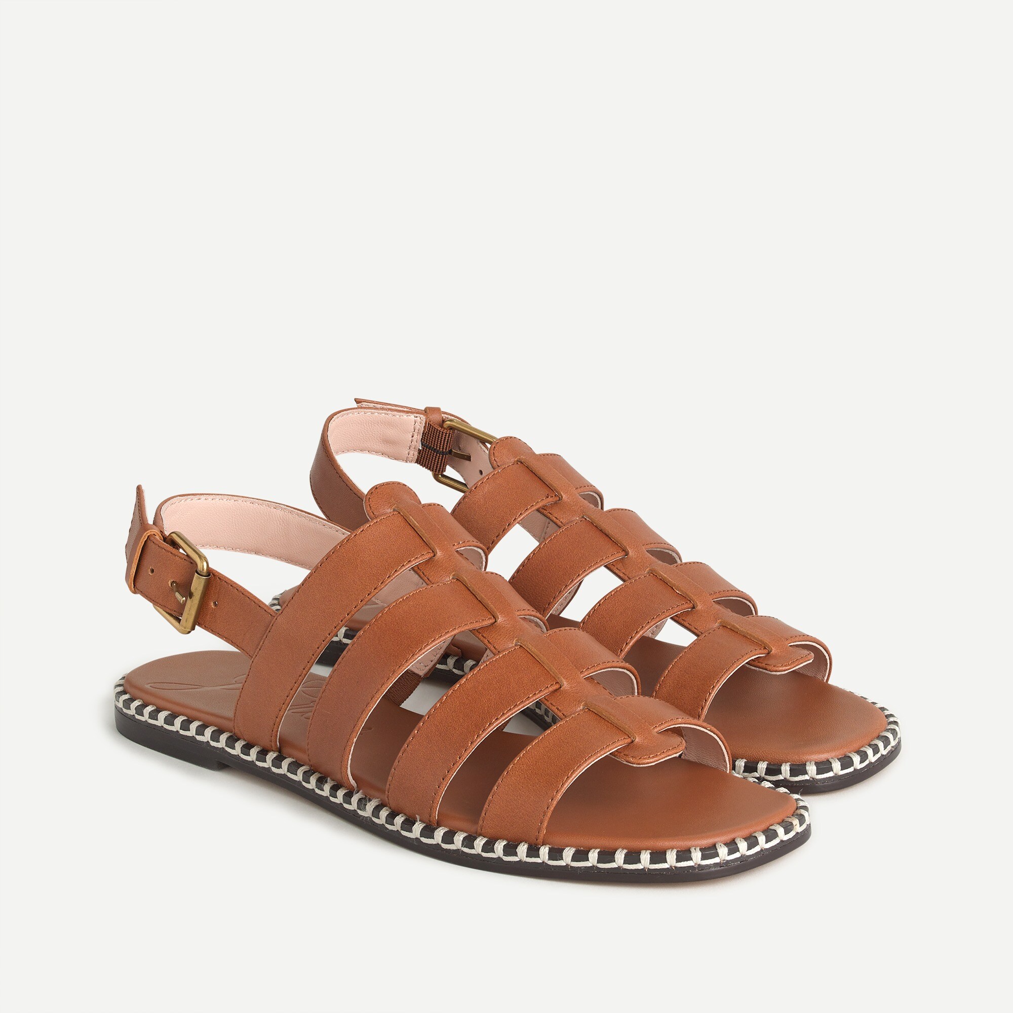 Vachetta leather interlocking sandals