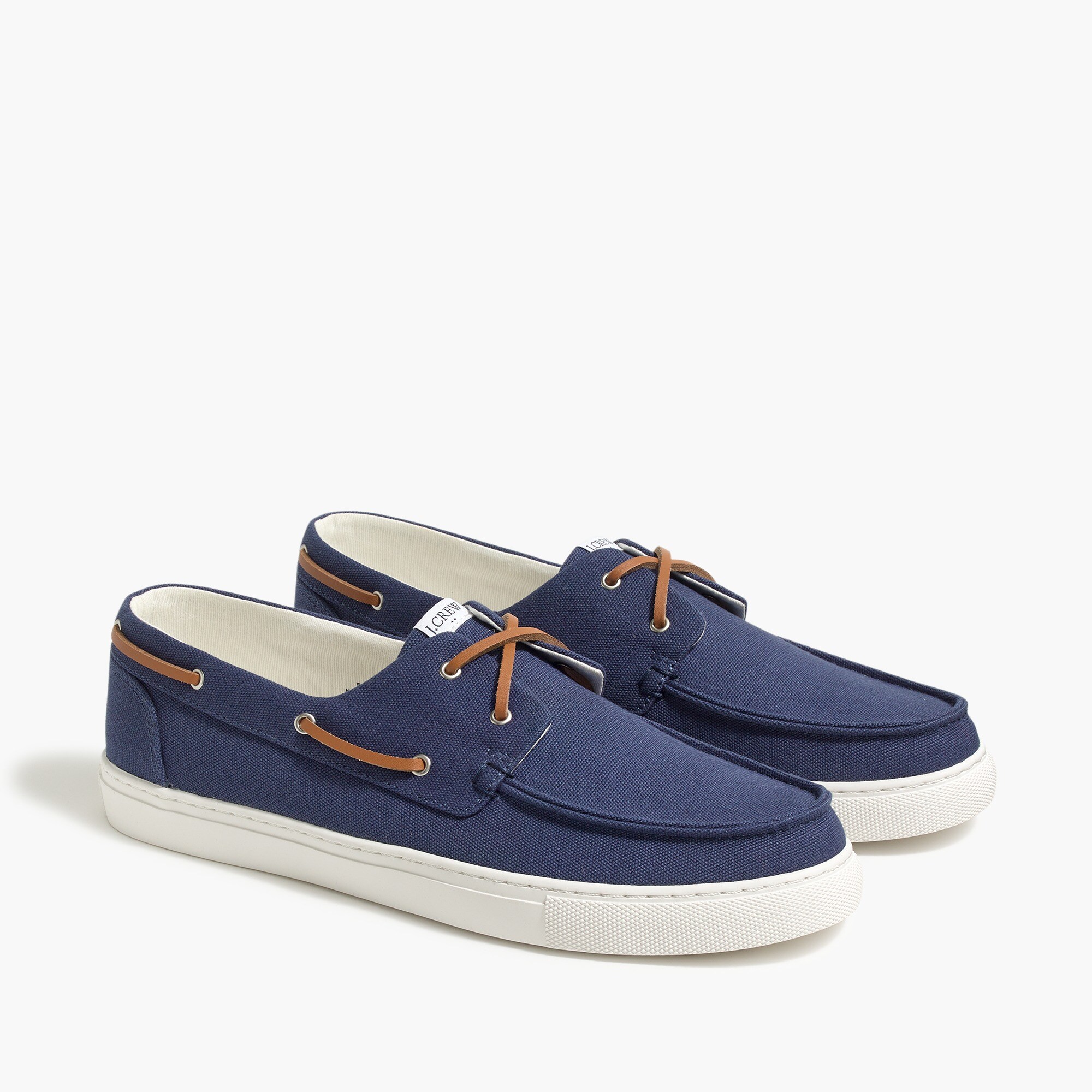 canvas boat sneakers for men
