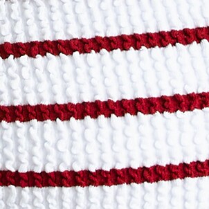 Scrunchie ring bandeau bikini top in stripe WHITE RACING RED j.crew: scrunchie ring bandeau bikini top in stripe for women