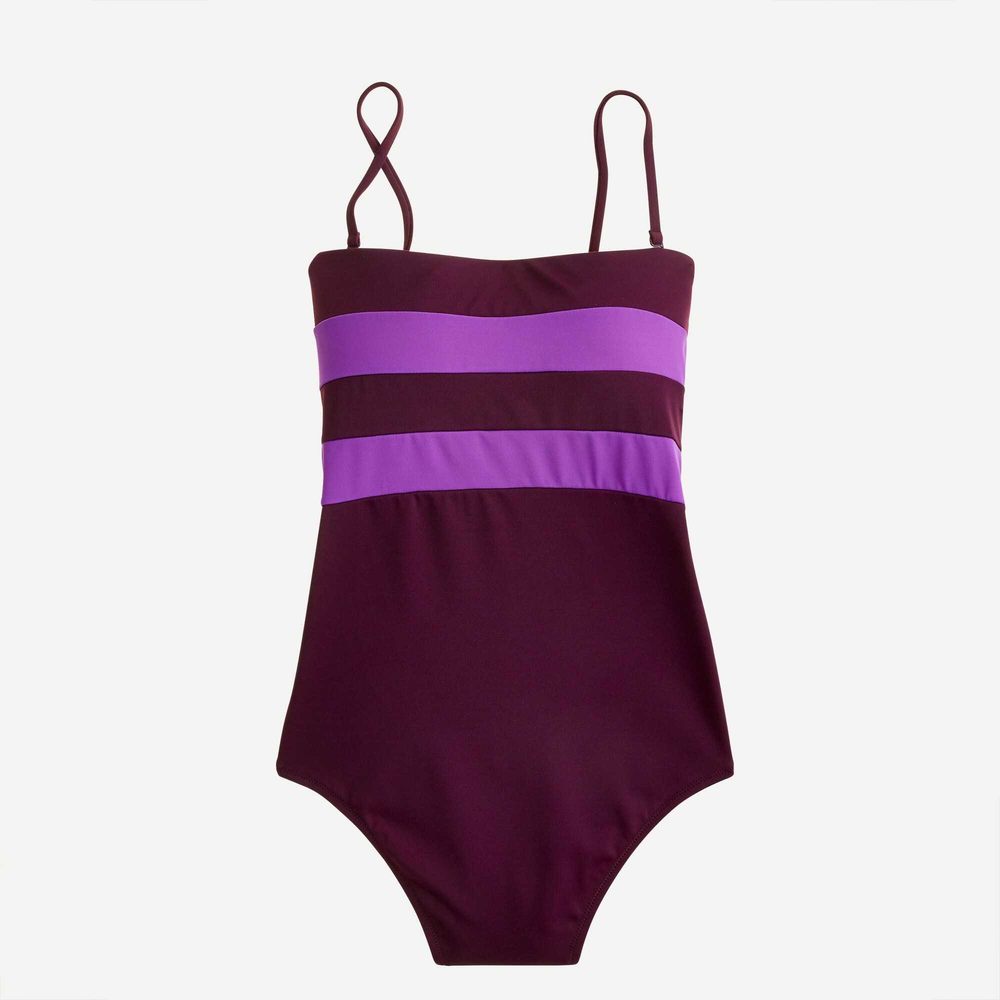 Colorblock bandeau one-piece