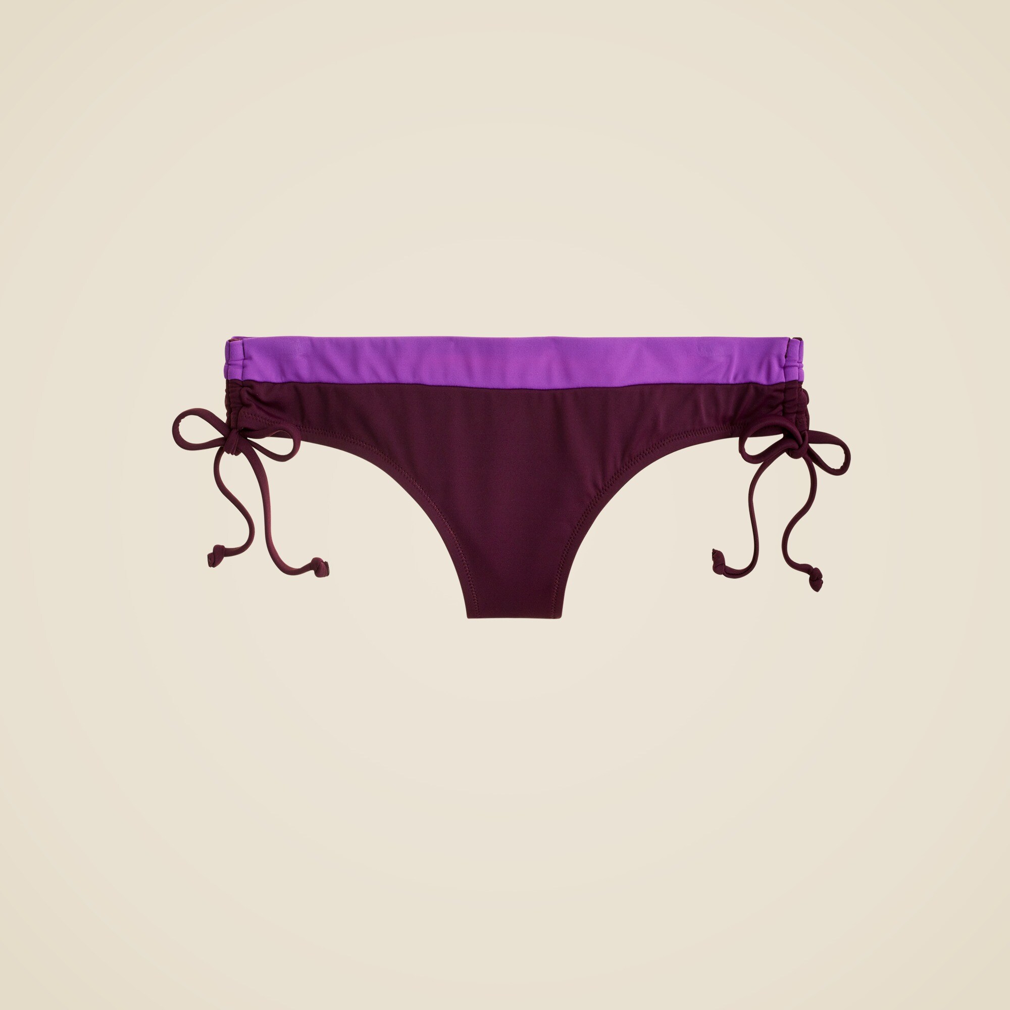 Colorblock string bikini bottom