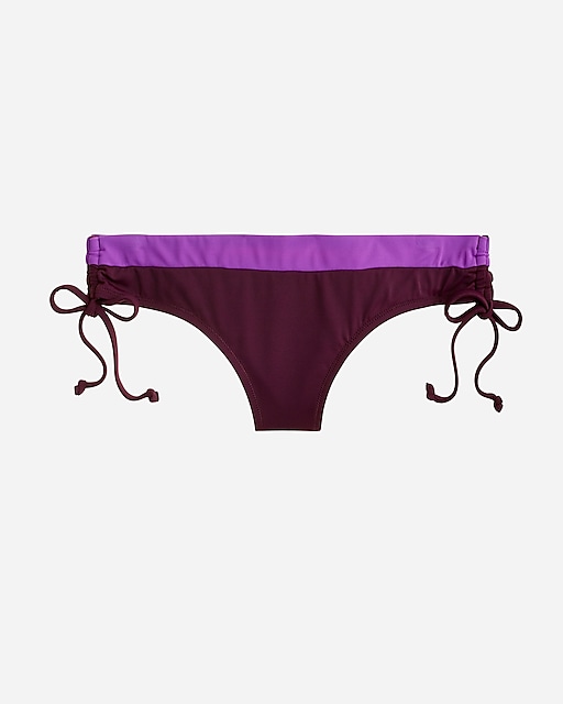  Colorblock string bikini bottom
