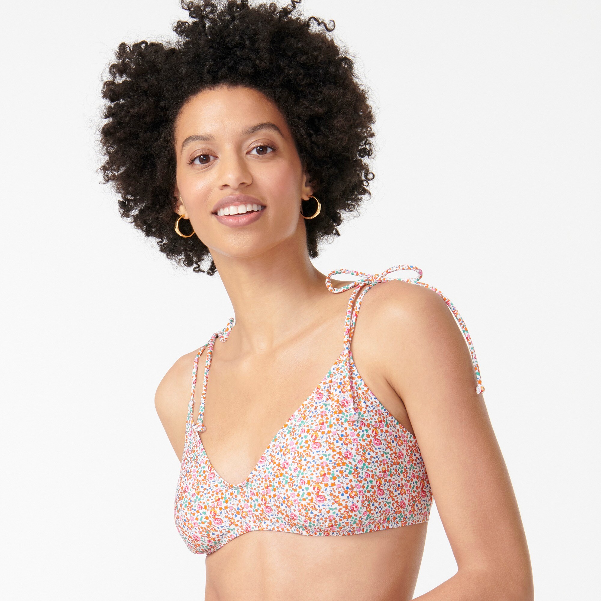 J.Crew Tieshoulder French Bikini Top In Liberty® Eloise Floral For Women