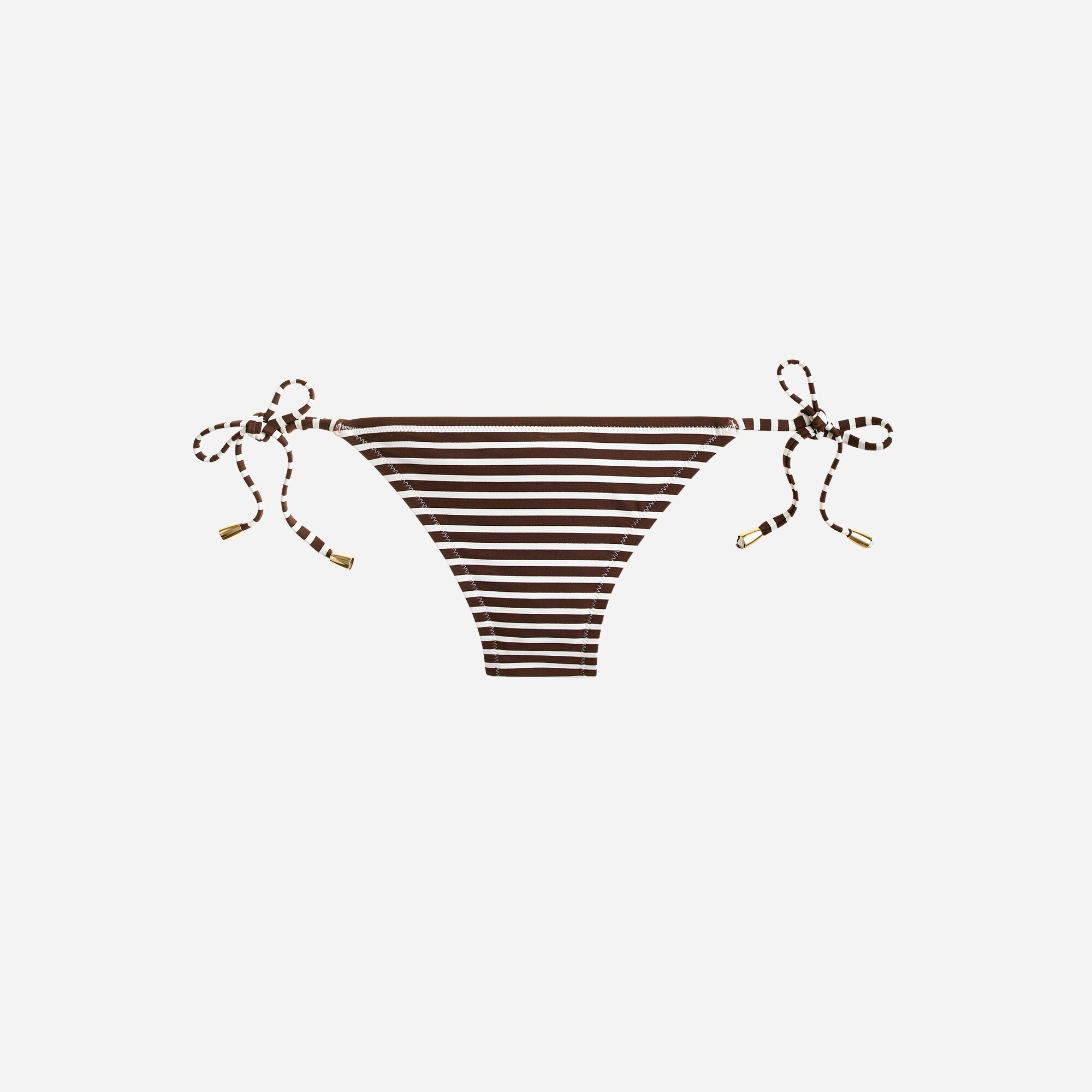  Beaded string hipster bikini bottom in bold stripe