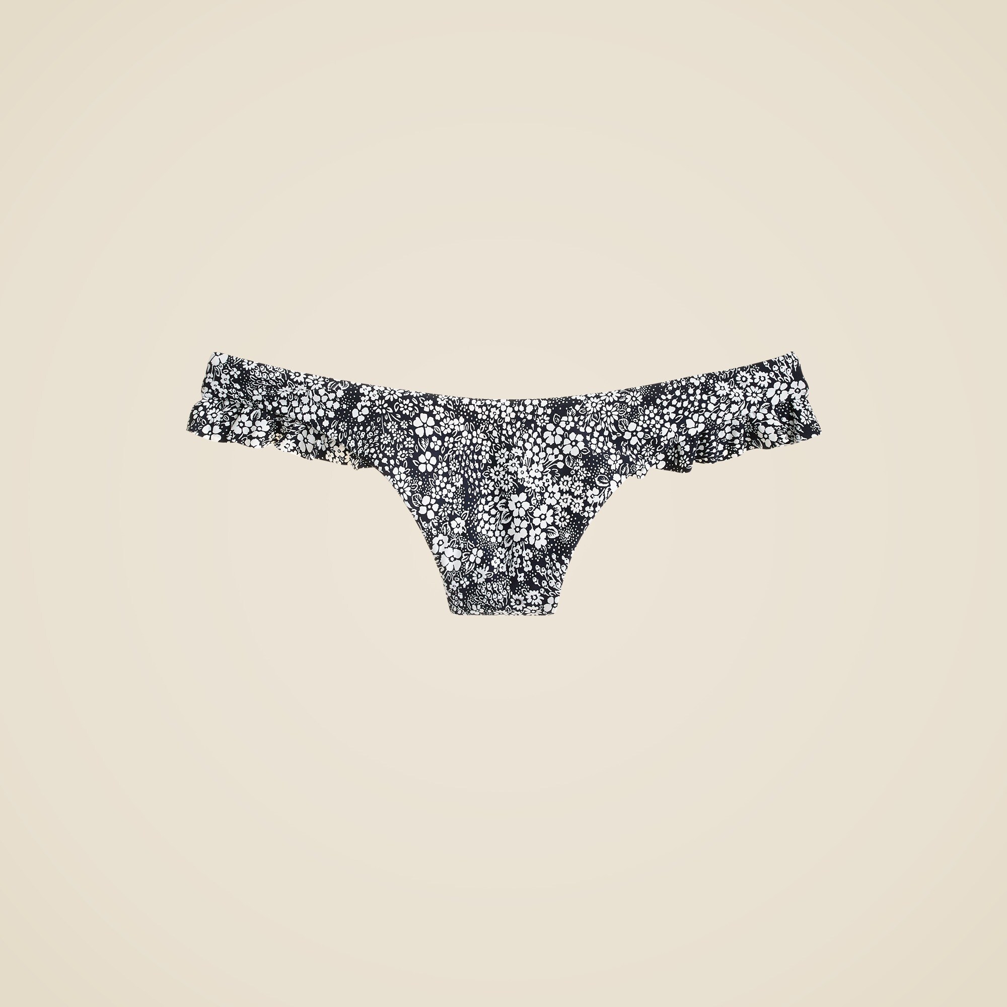 Ruffle bikini bottom in valley floral