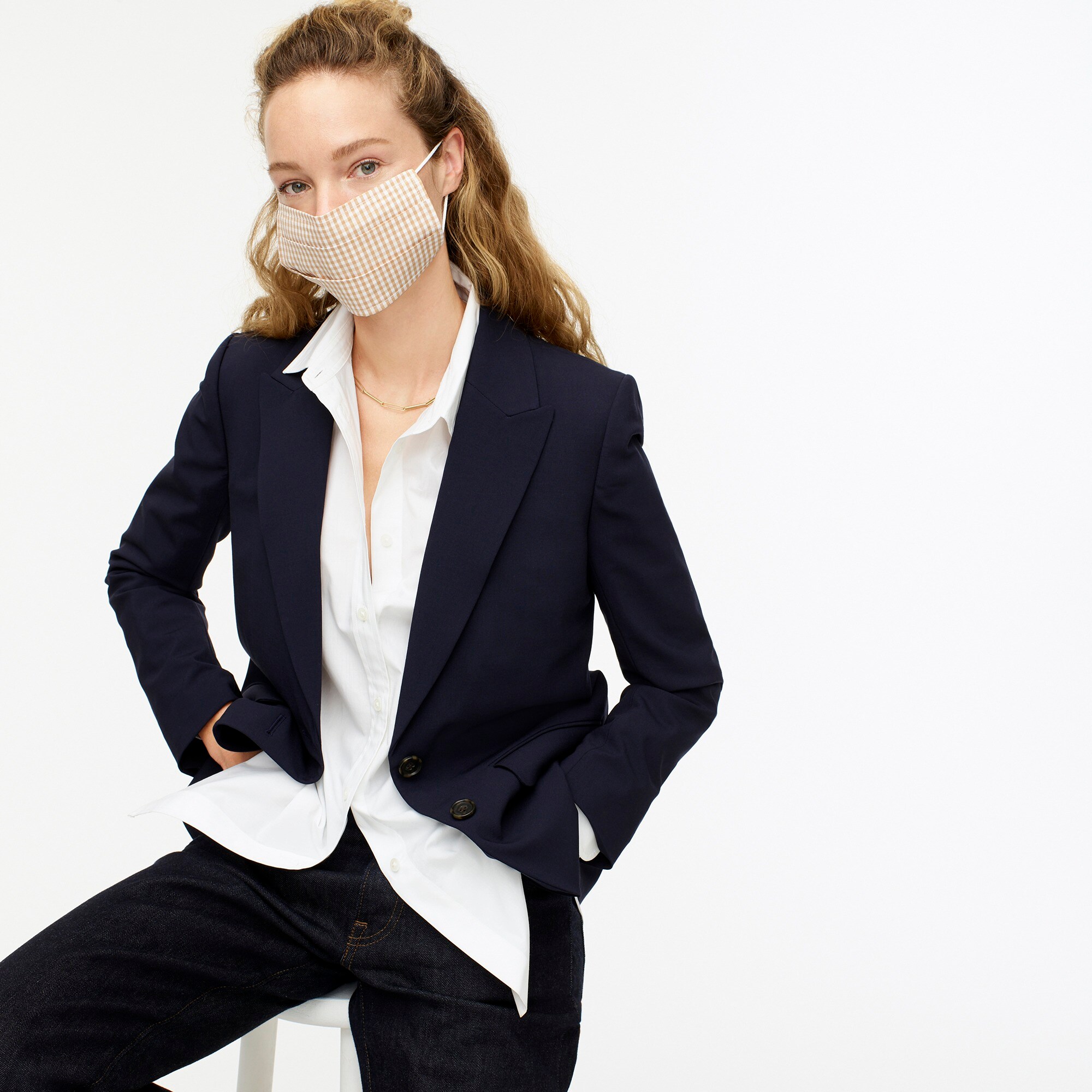  Pack-of-three nonmedical face masks in checks and stripes