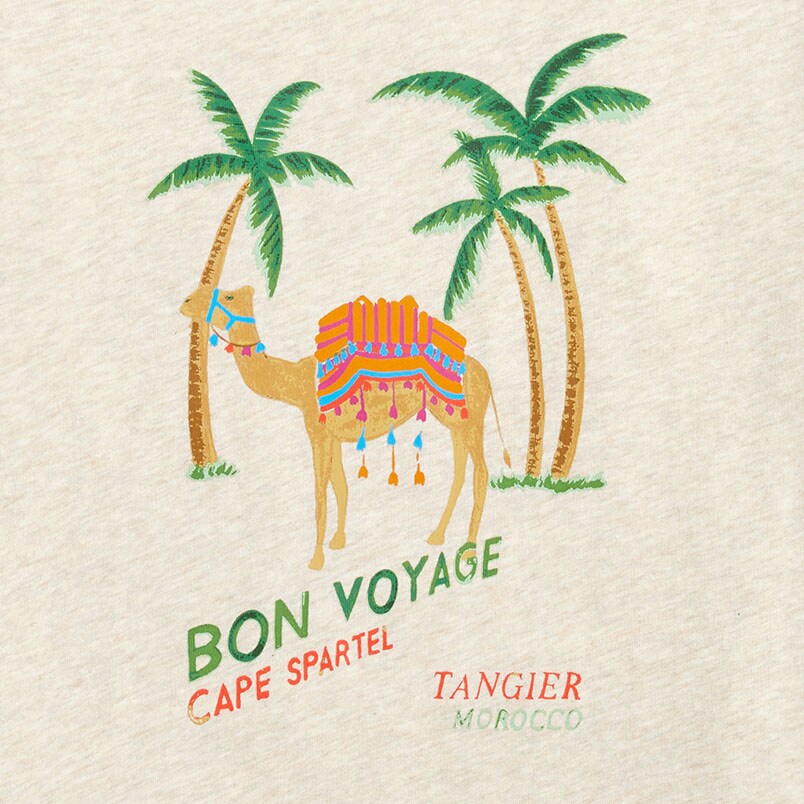 "Bon Voyage" graphic tee BON VOYAGE CAMEL factory: "bon voyage" graphic tee for women