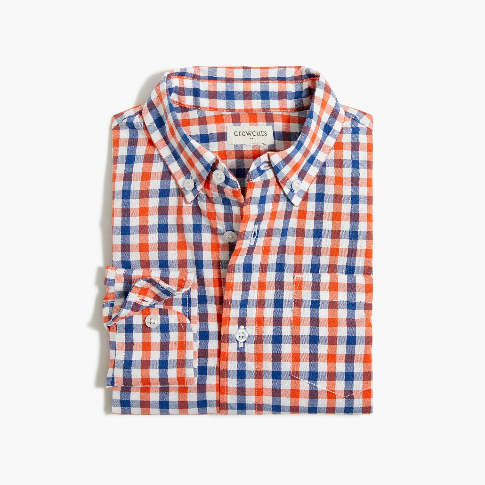 Boys' long-sleeve plaid flex washed shirt
