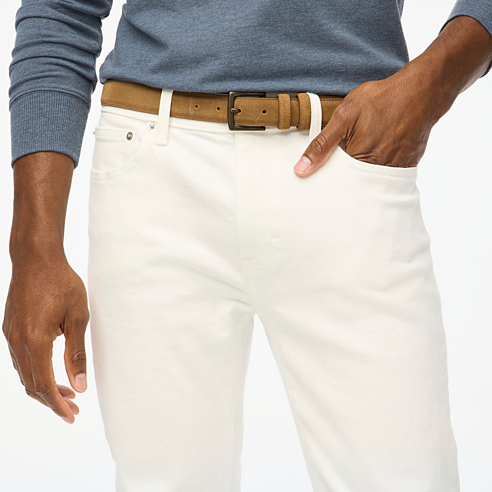 Slim-fit flex jean in white