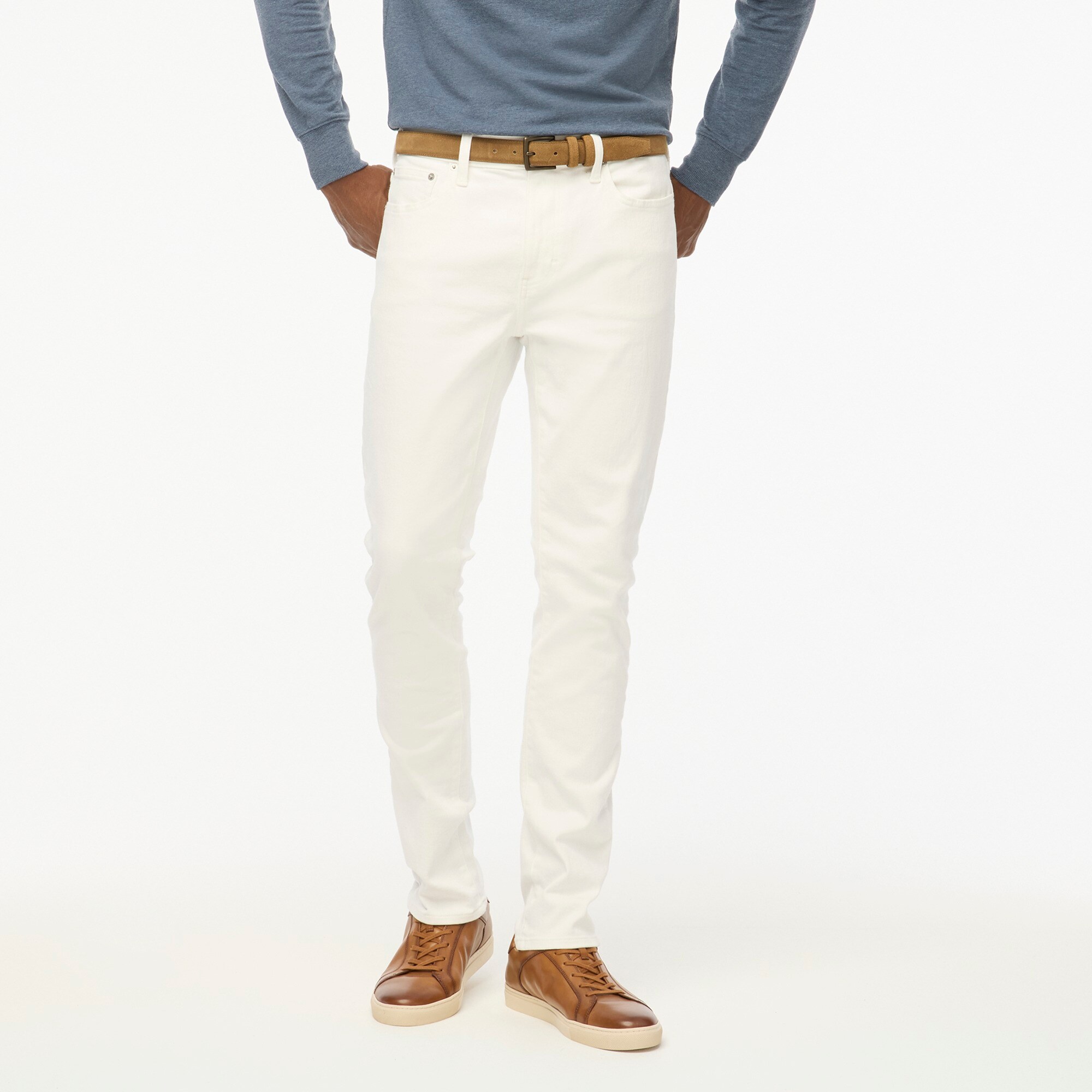 factory: slim-fit flex jean in white for men