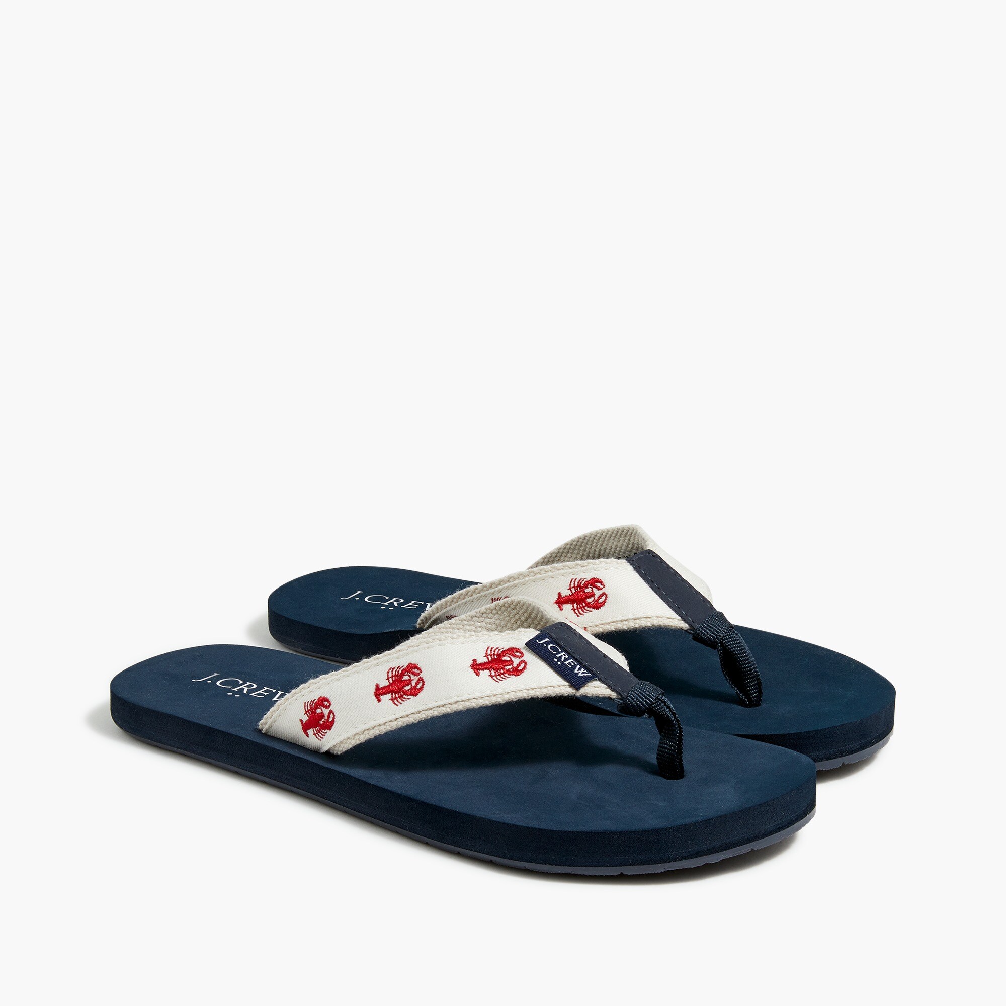 Embroidered flip-flops