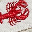 Embroidered flip-flops POOL BLUE LOBSTER 