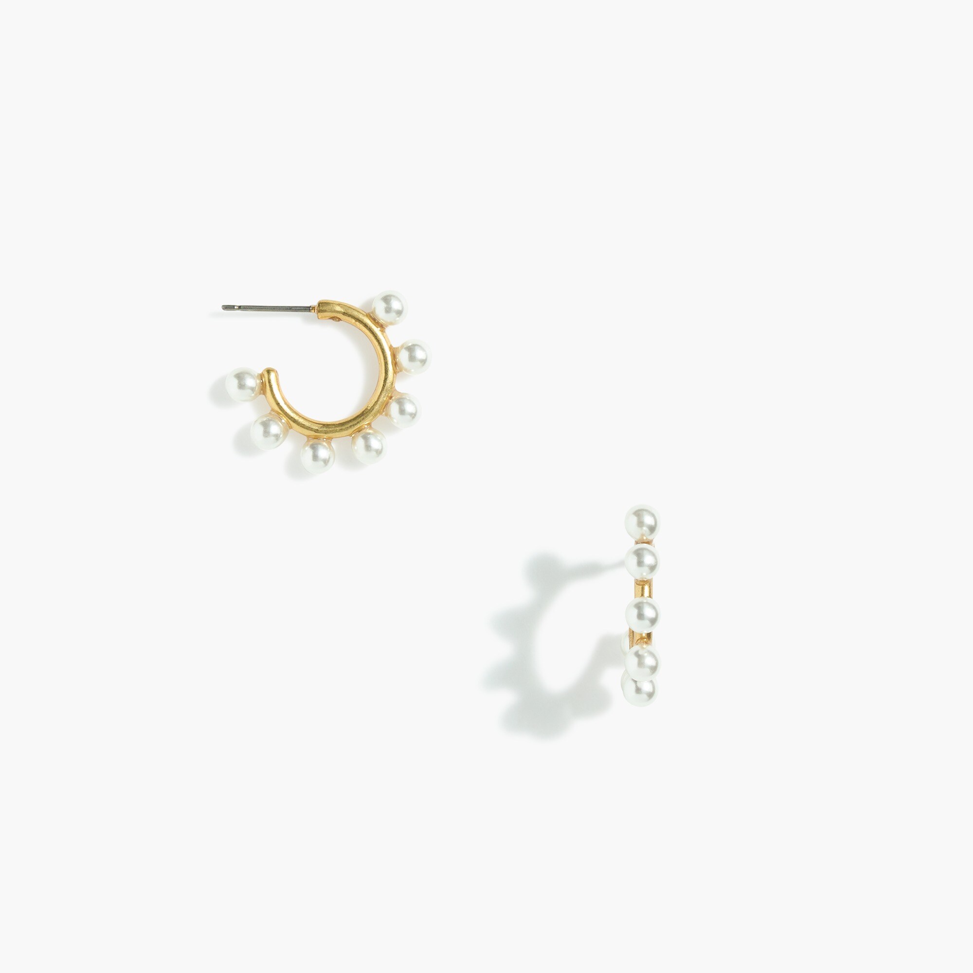 Beaded mini hoop earrings