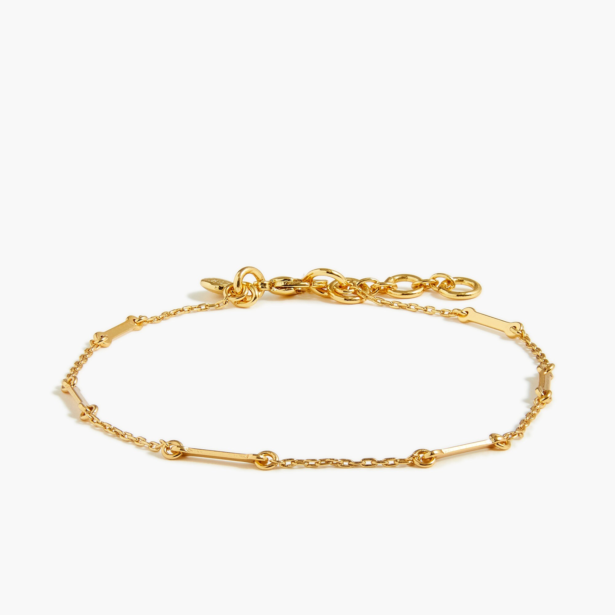Bar and delicate chain anklet