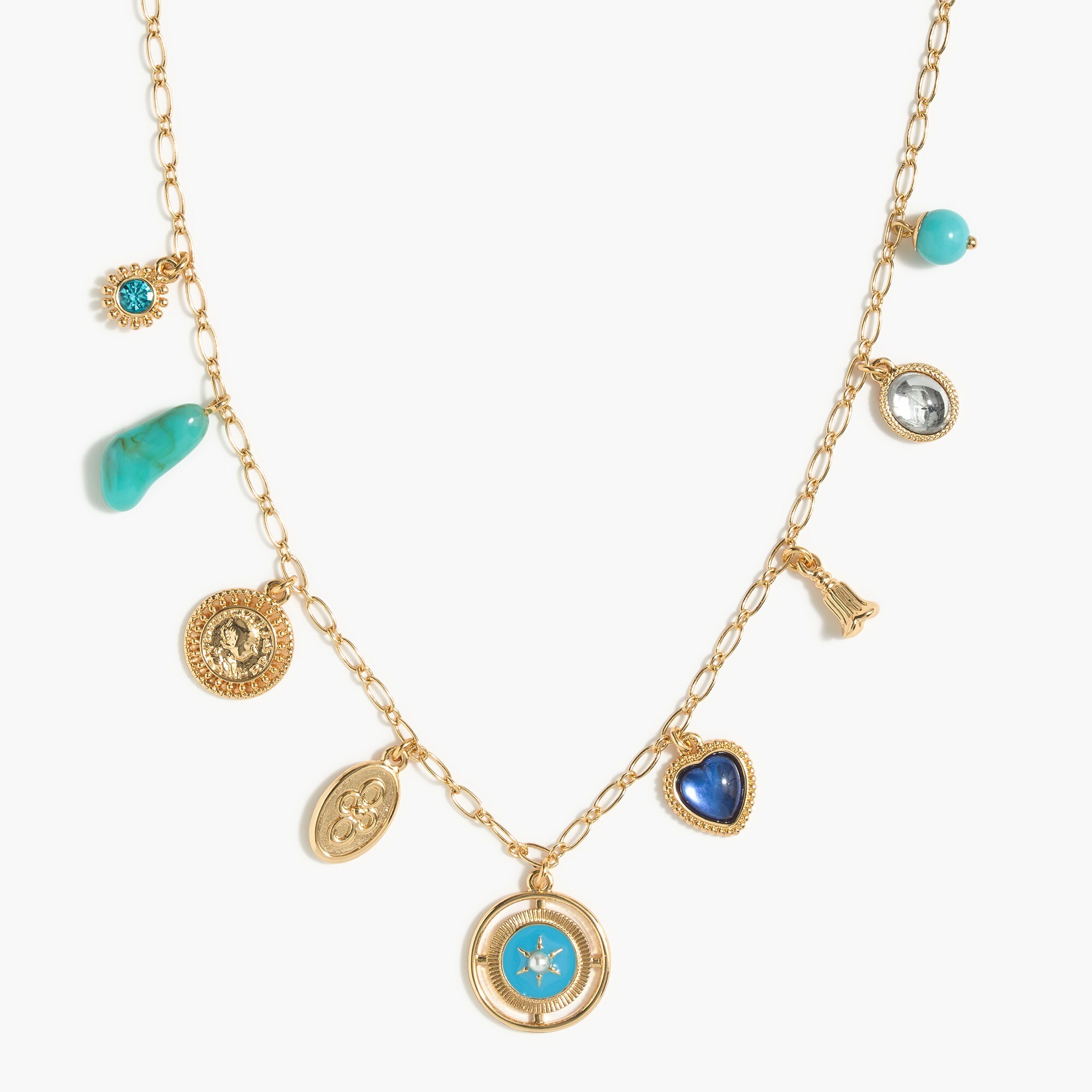 Mixed charms long necklace