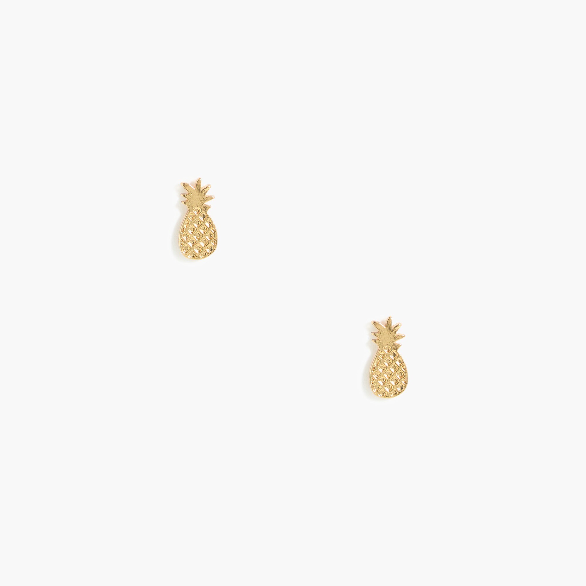 Gold pineapple stud earrings