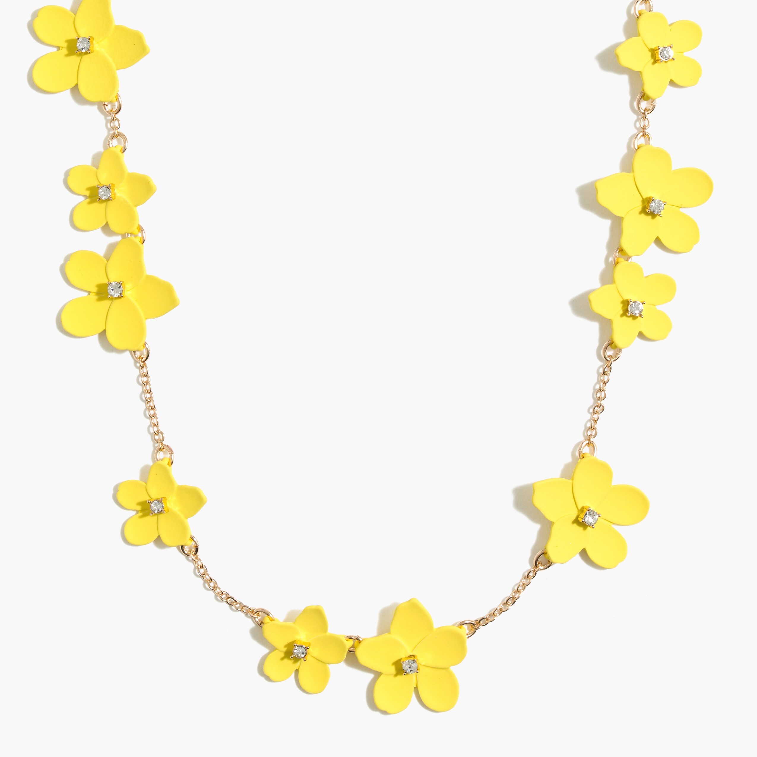 Floating flowers statement necklace