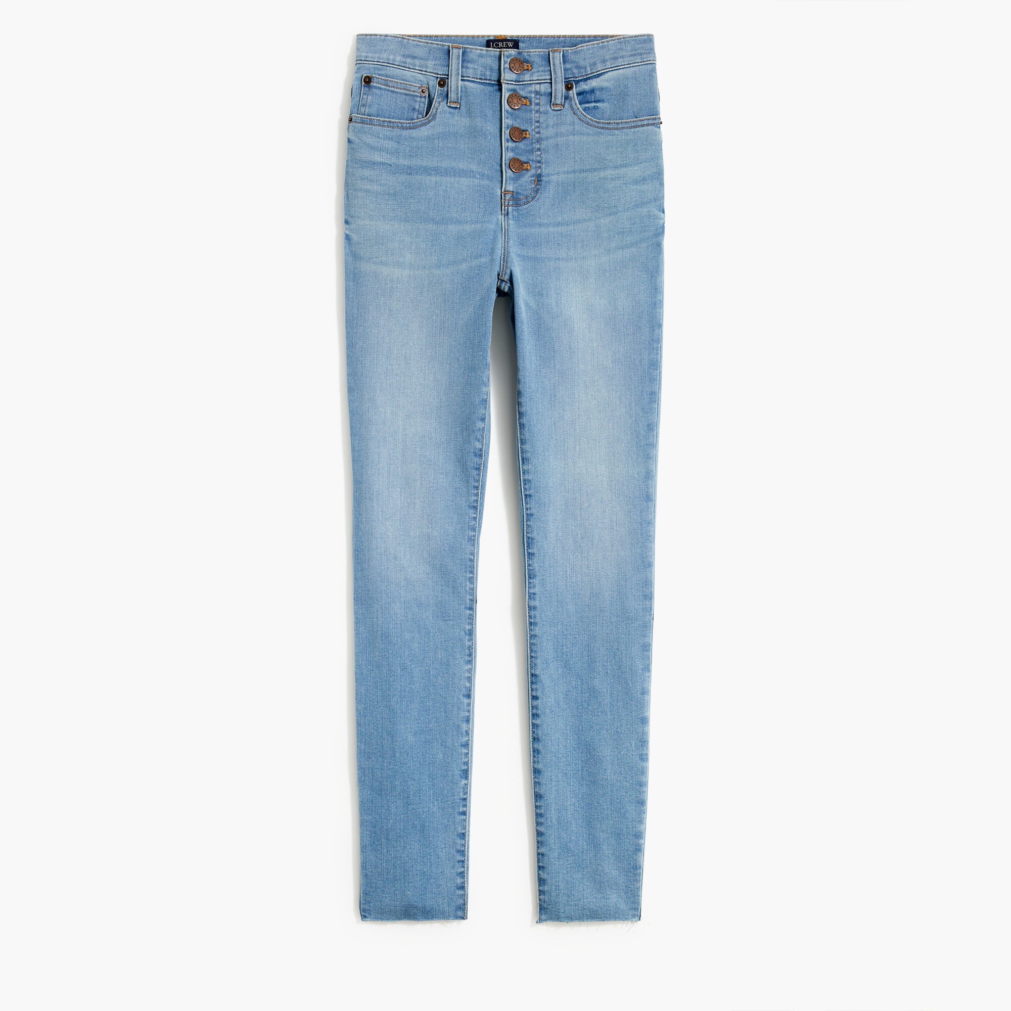 10" highest-rise skinny jean with button fly in faded inlet wash