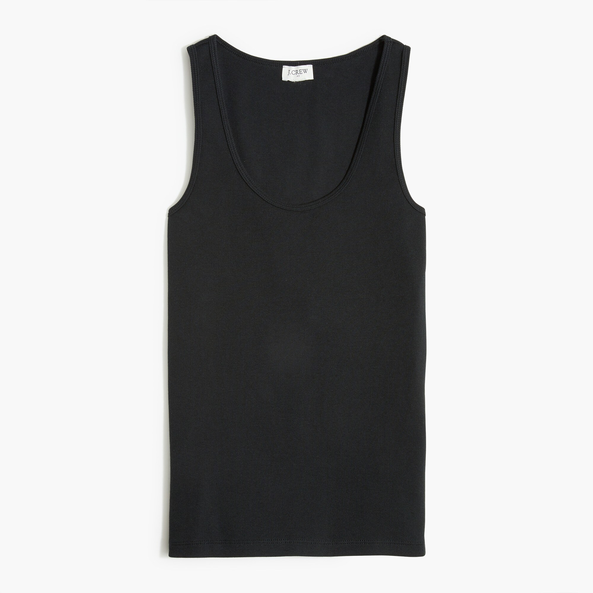 Ribbed cotton tank top