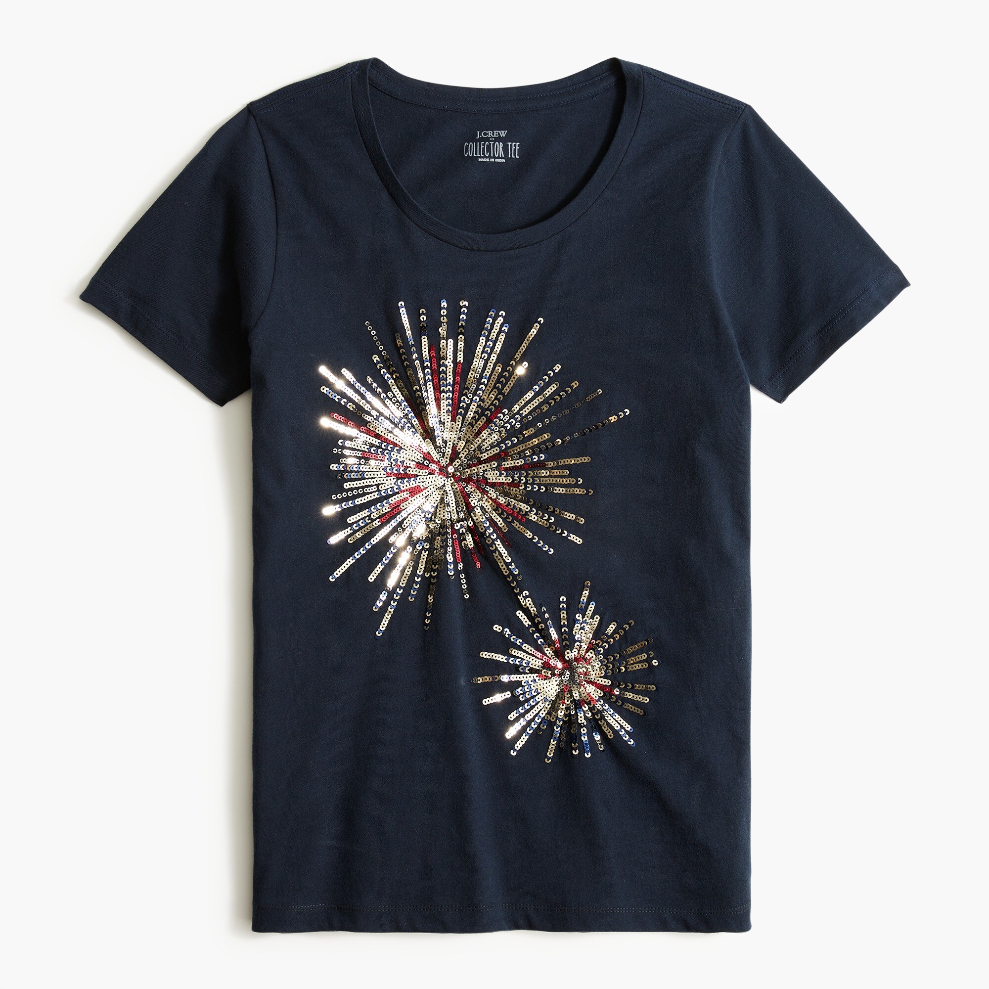 Sequin fireworks graphic tee