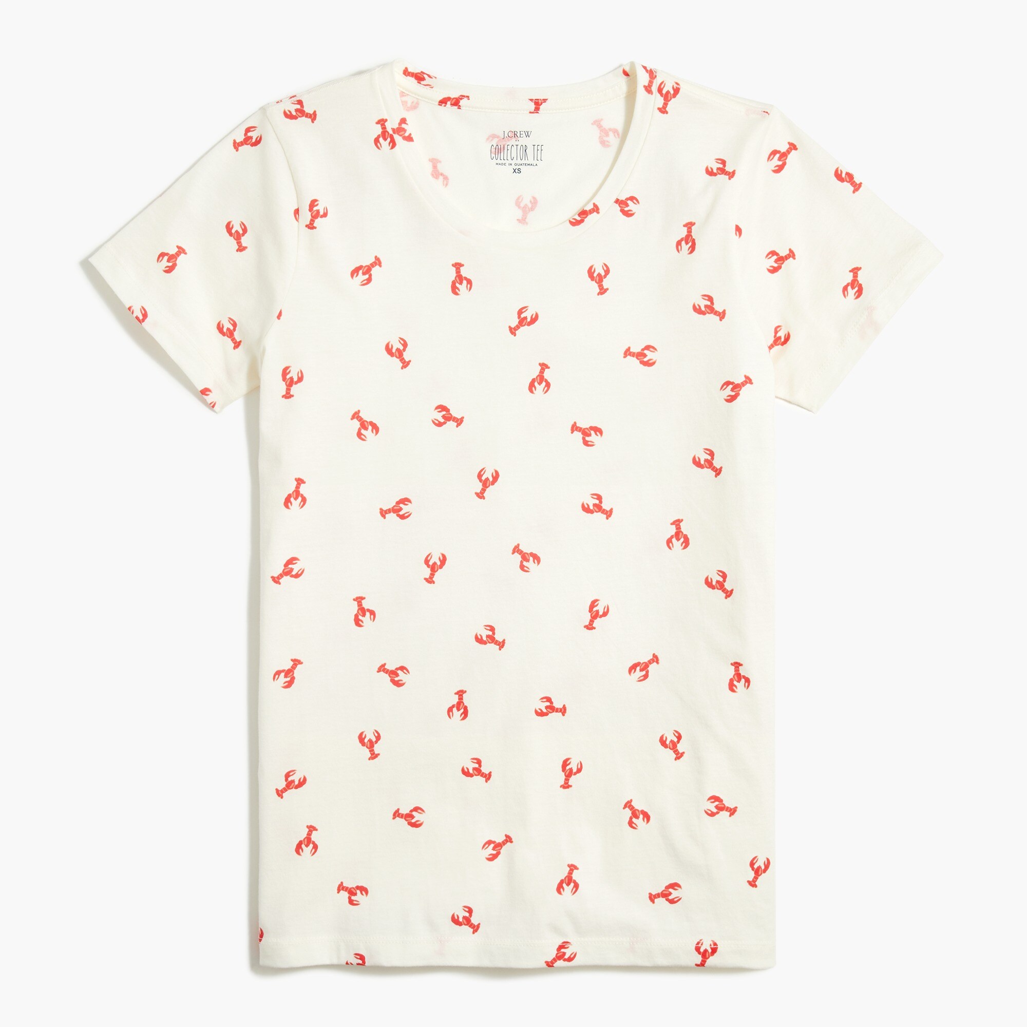 lobster-print graphic tee for women