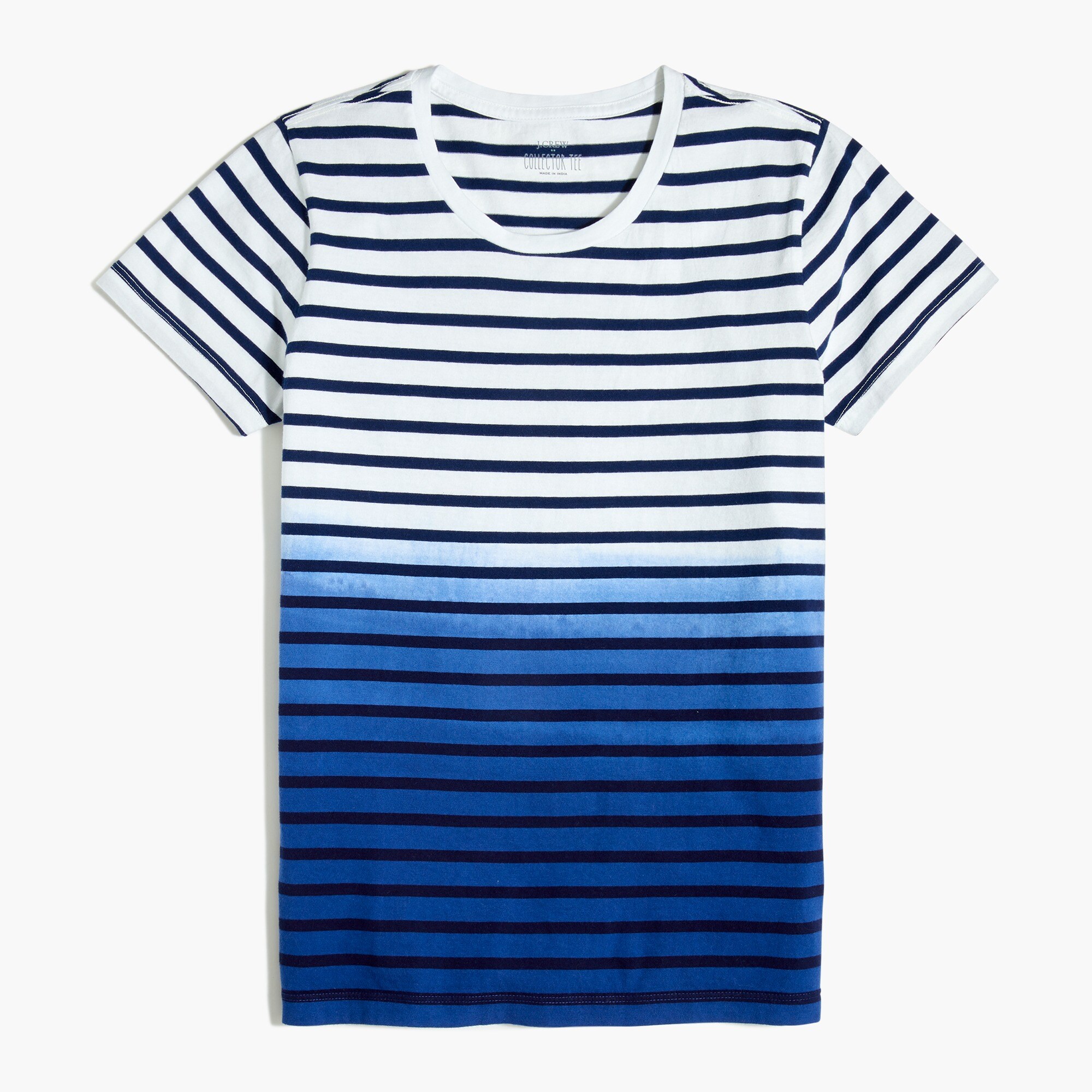 Striped dip-dyed ombré tee