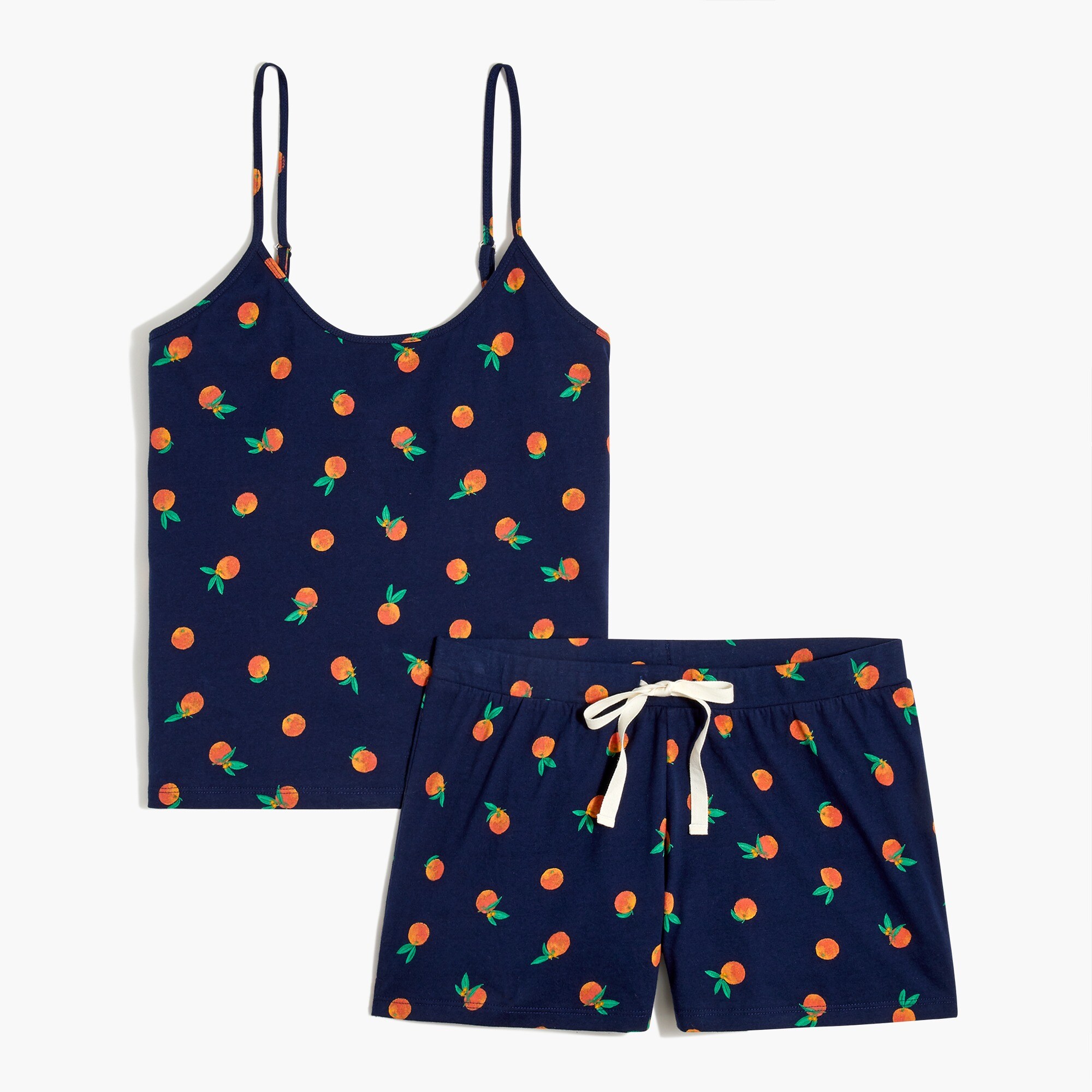 printed jersey tank and short pajama set for women