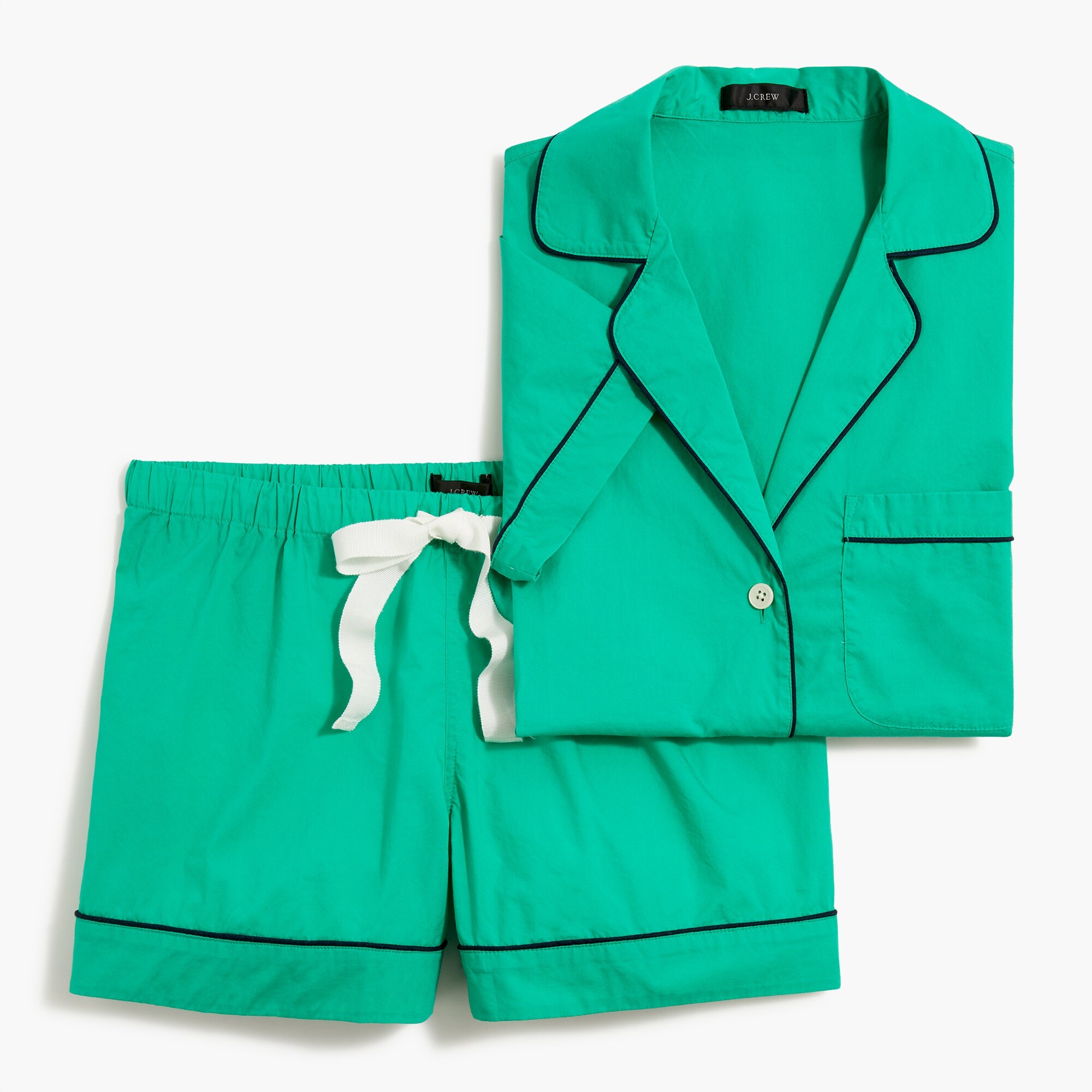 short-sleeve cotton pajama set for women