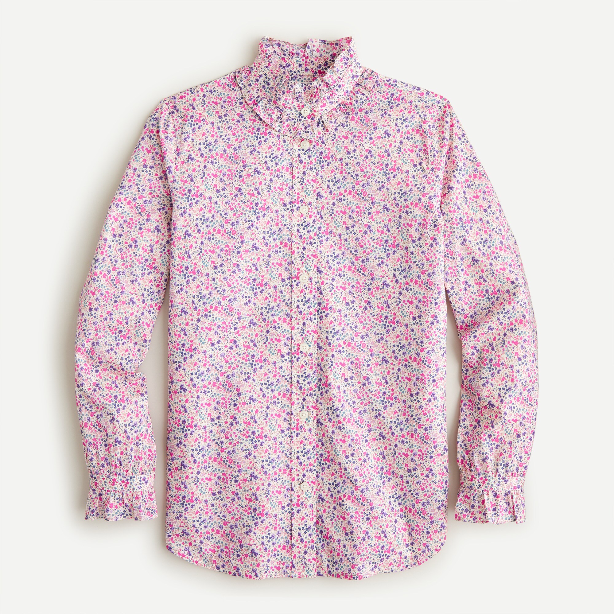 100％本物保証！ J.Crew: Classic-fit Ruffleneck Shirt In Liberty® Phoebe レディースウェア