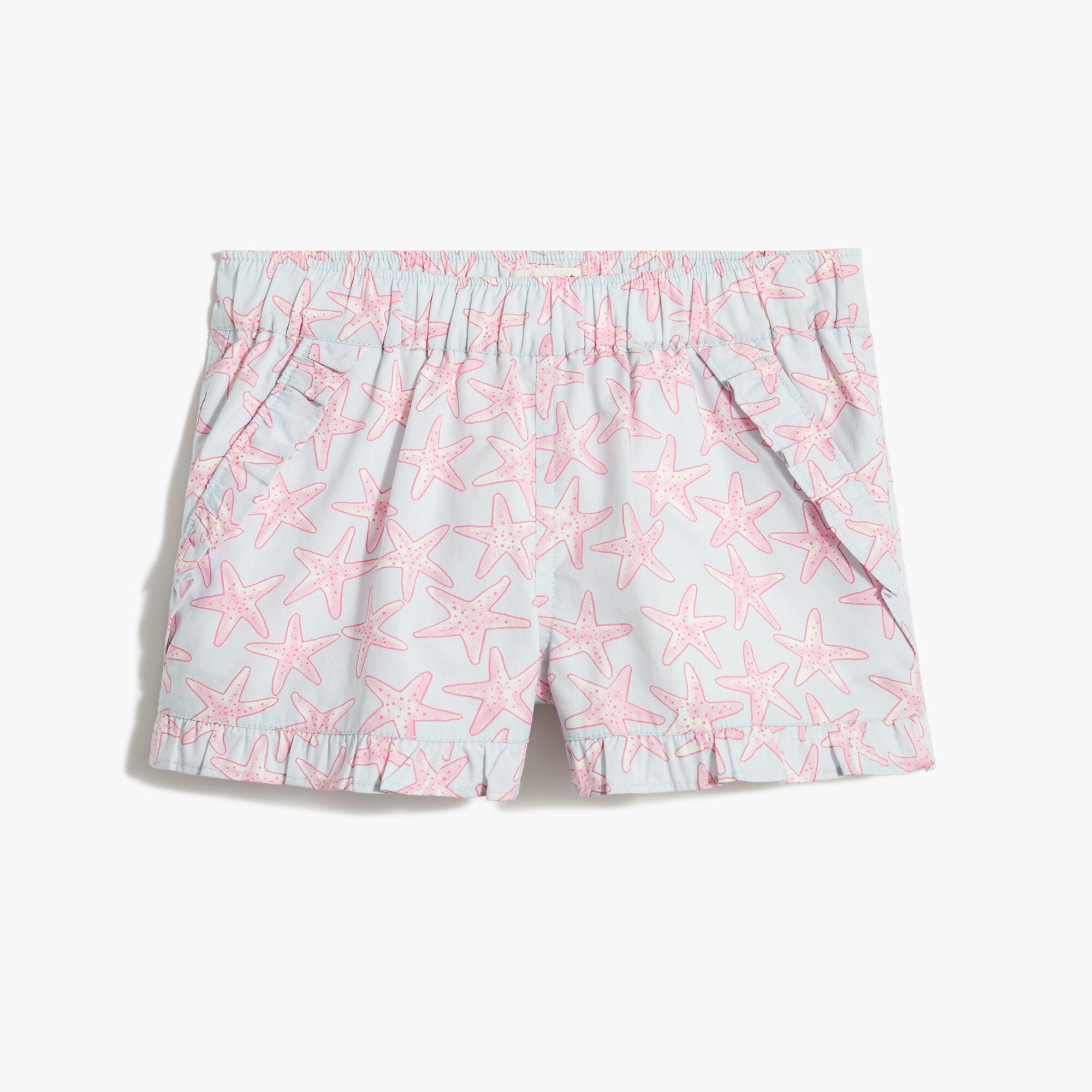 Girls' starfish cotton poplin short