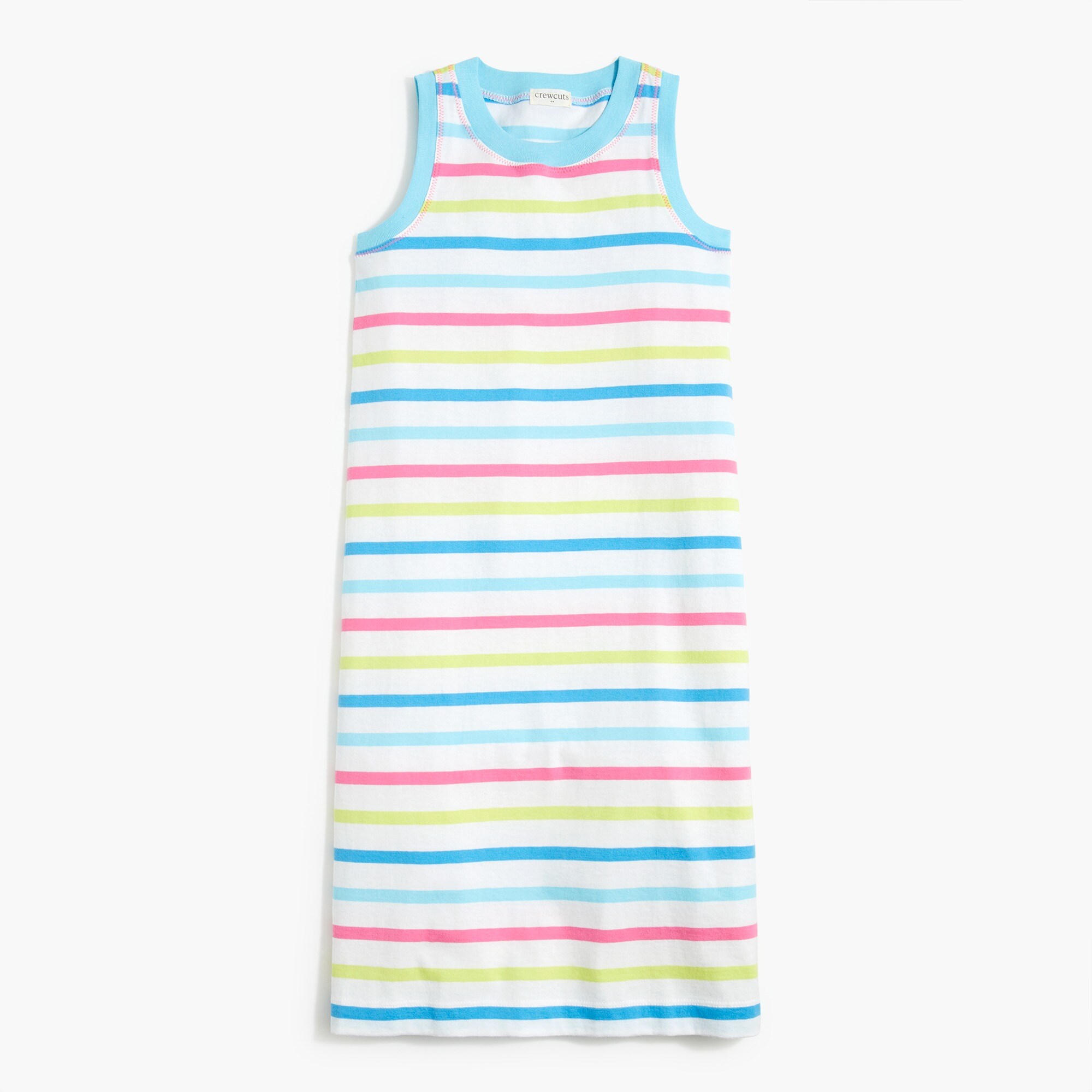 Girls' striped knit midi dress