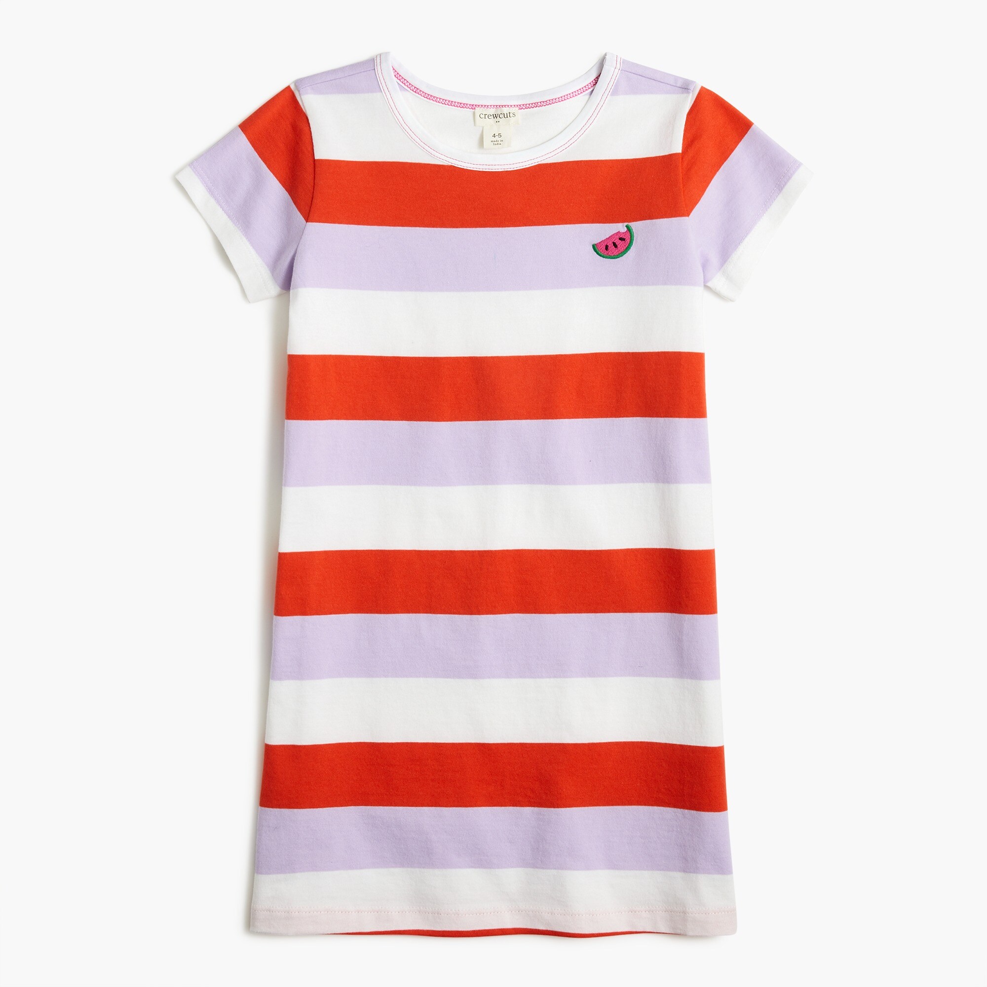 Girls' striped T-shirt dress