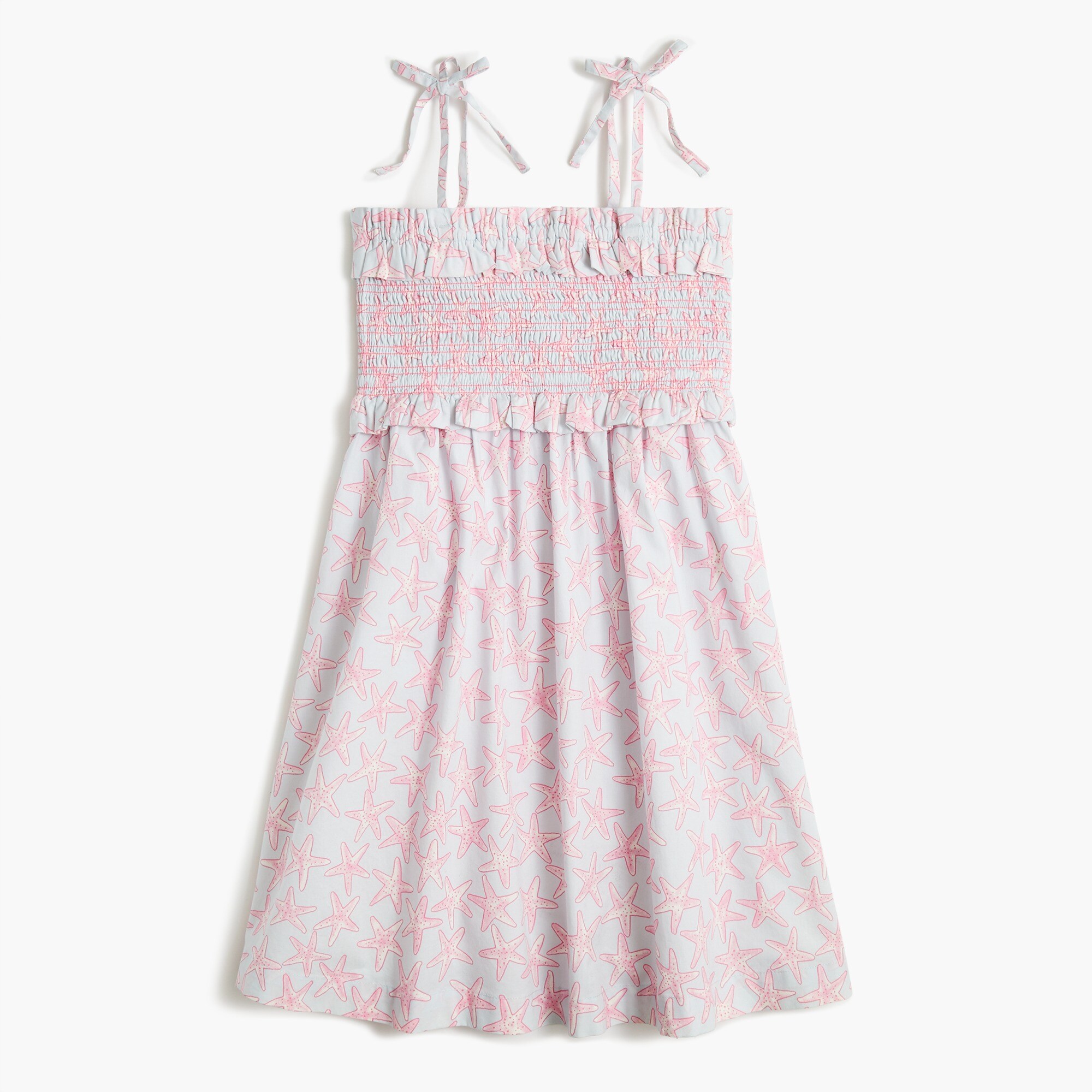 Girls' starfish smocked dress