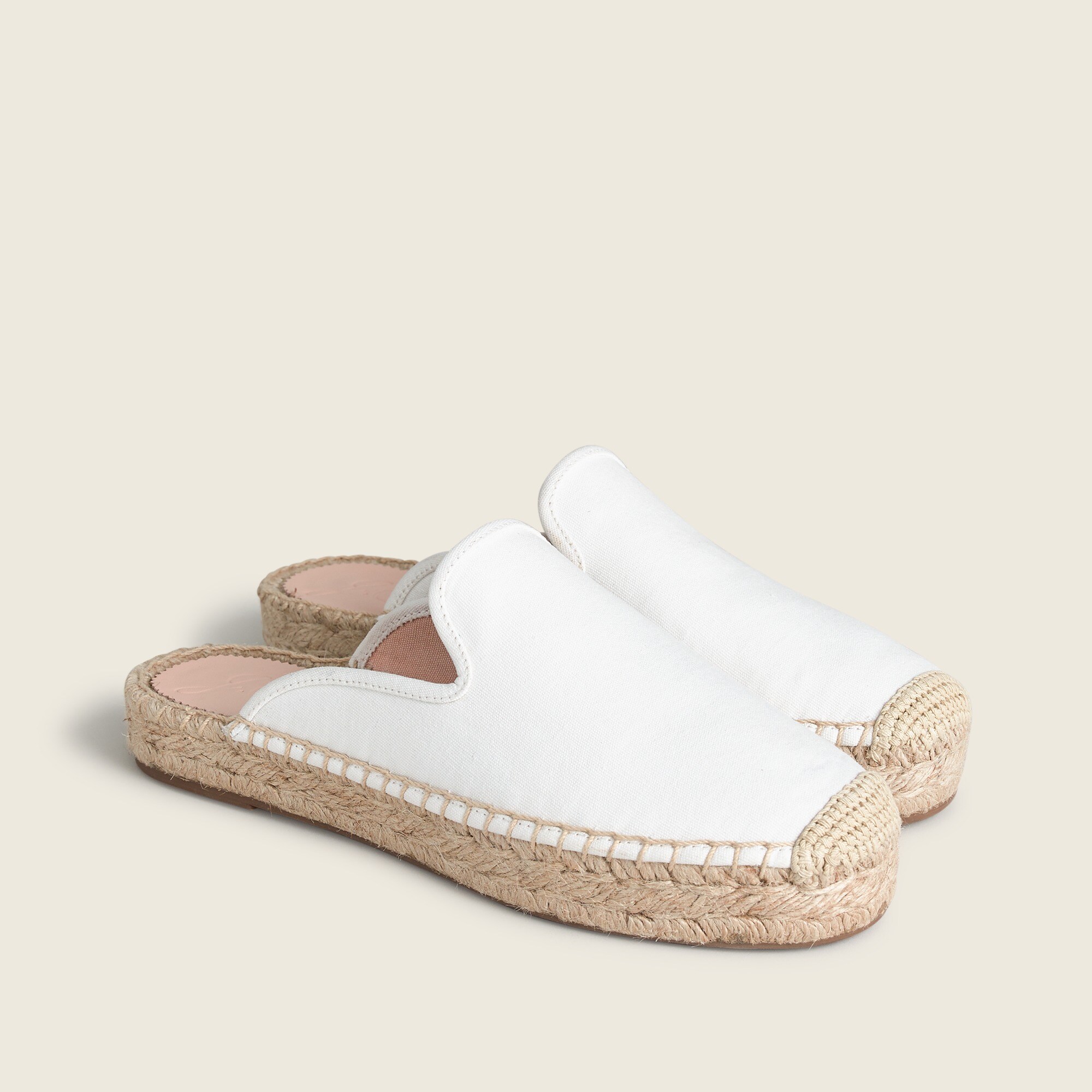 Canvas espadrille mules