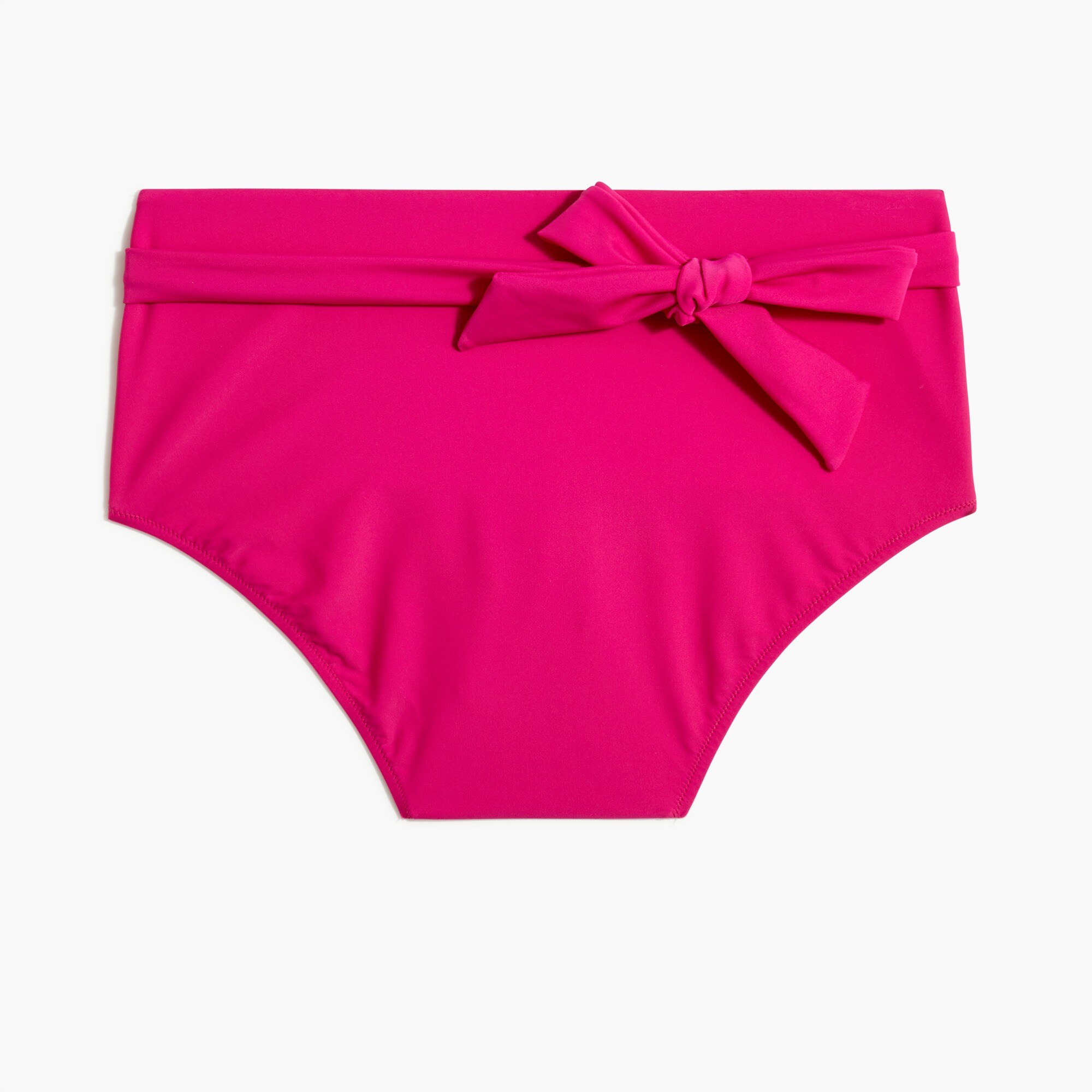 High-waisted bikini bottom with belt