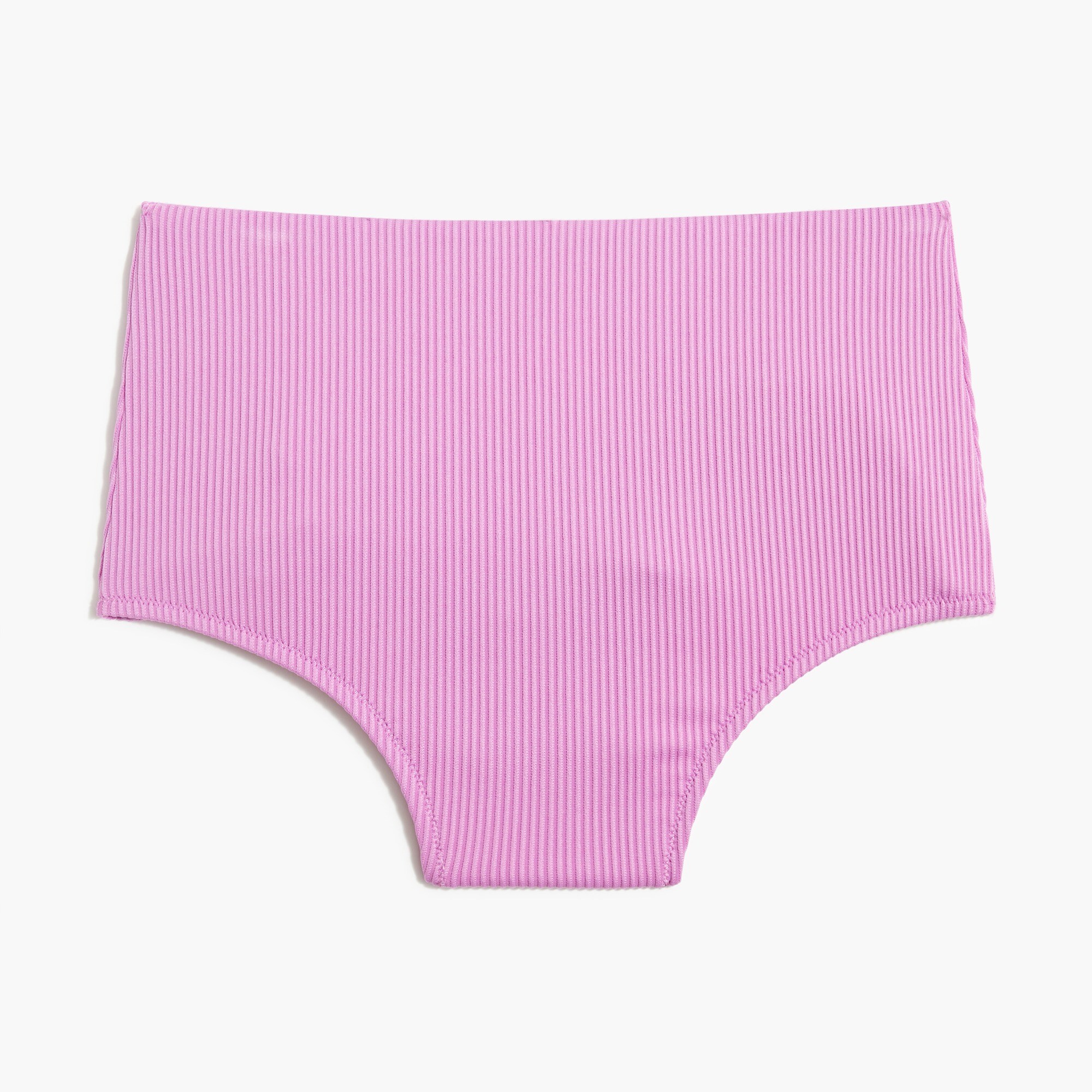 Ribbed high-waisted bikini bottom
