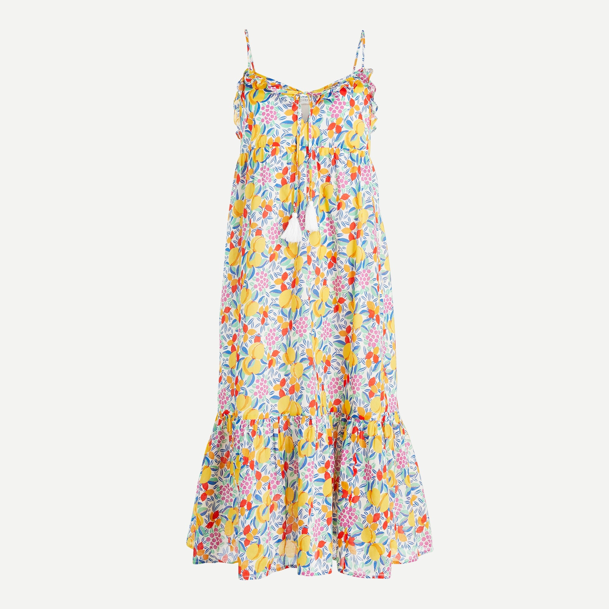 Ruffle tiered maxi cover-up dress