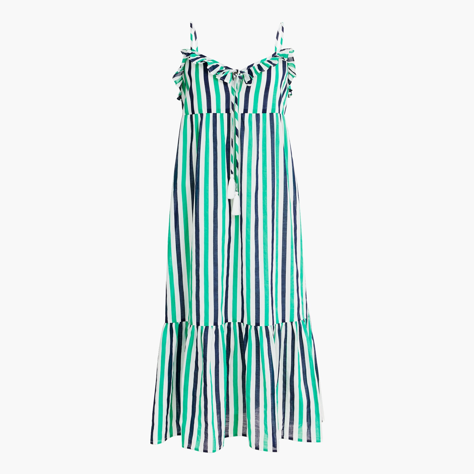 Ruffle tiered maxi cover-up dress