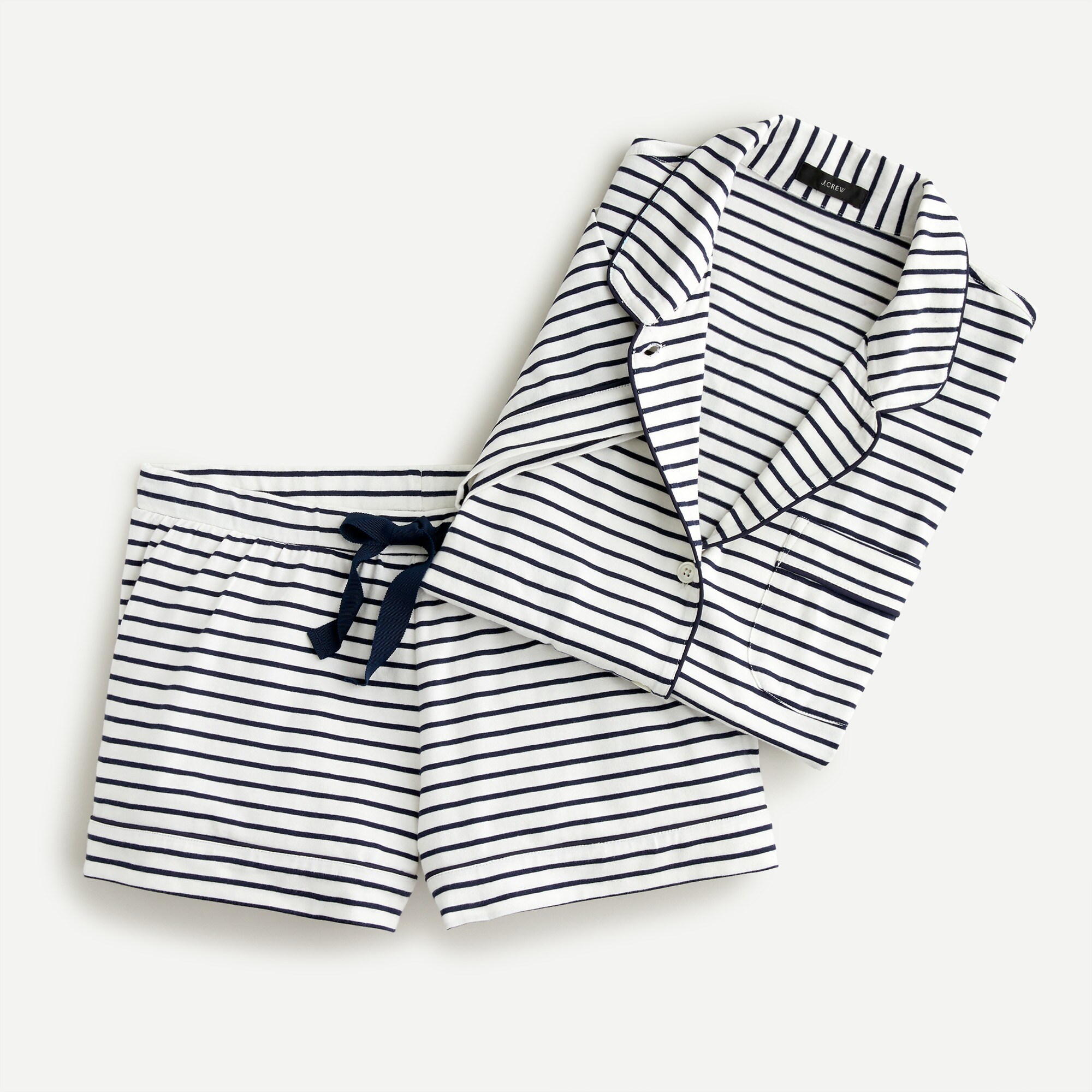 Dreamy short-sleeve pajama short set in stripe