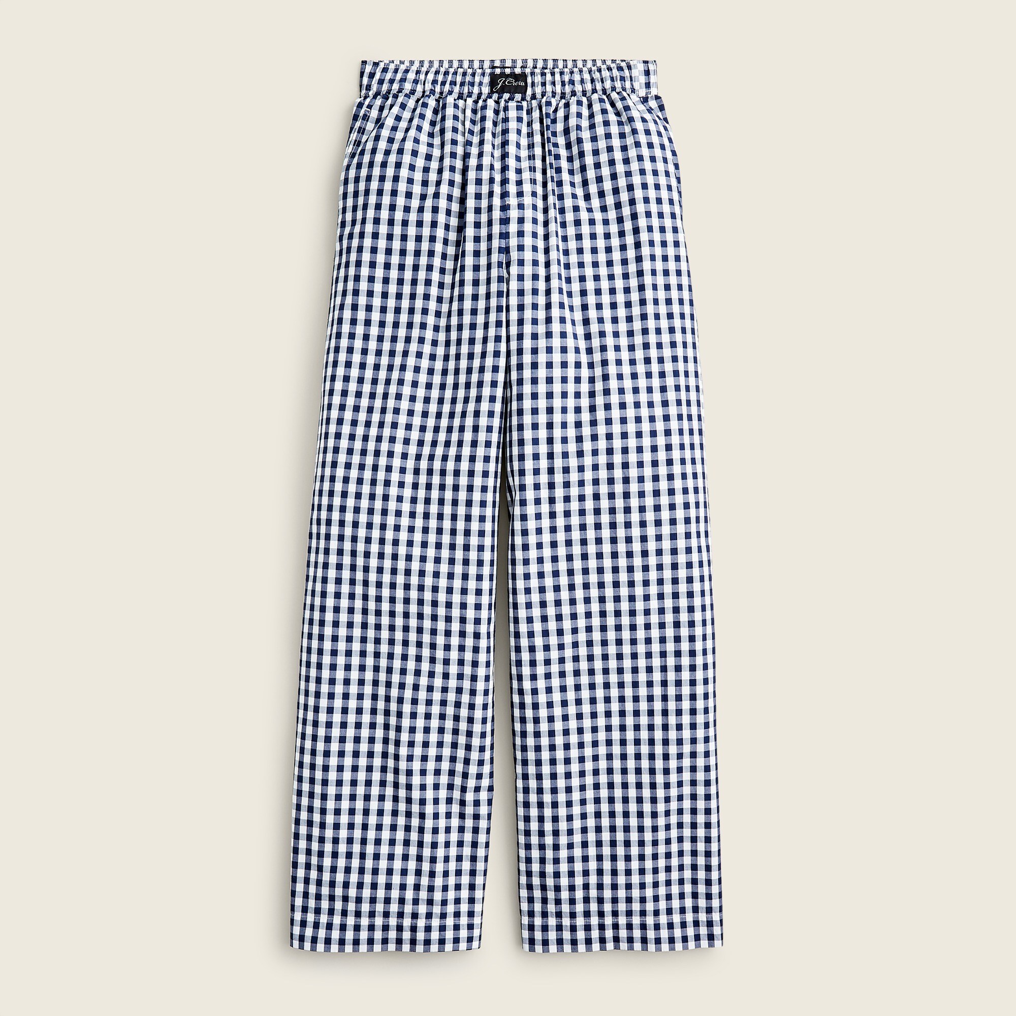 Wide-leg pajama pant in gingham