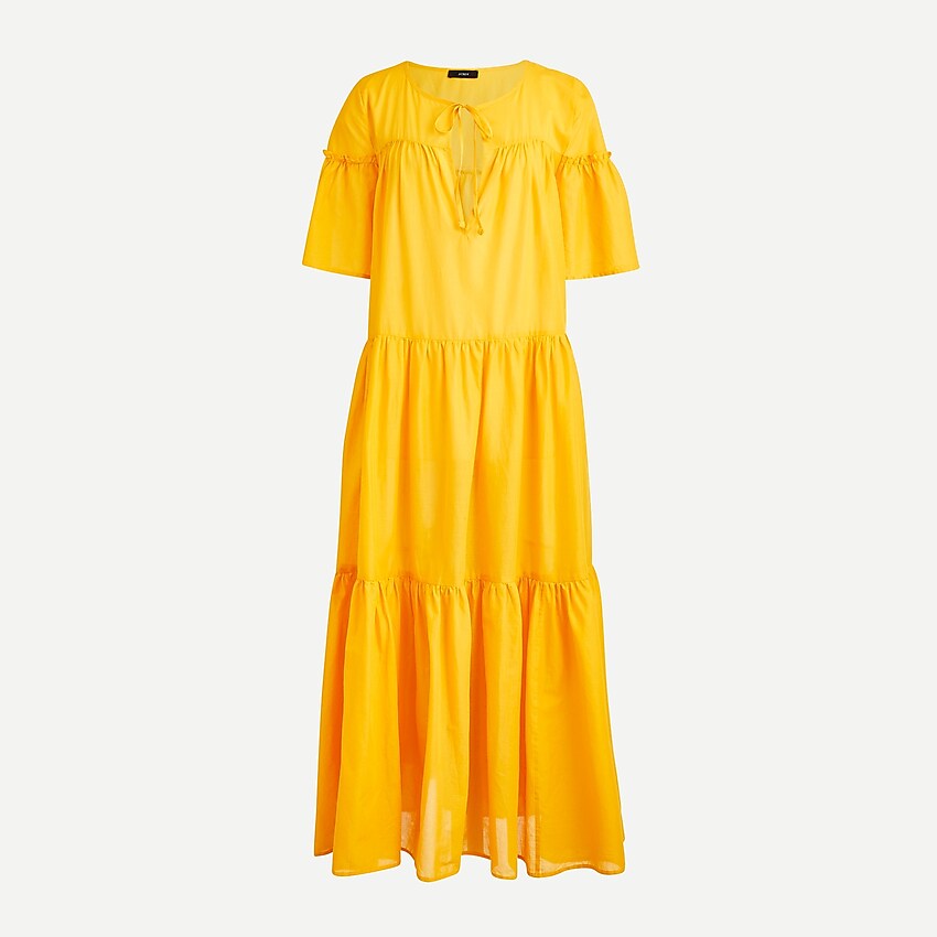 J.Crew: Tiered Cotton Voile Beach Dress For Women