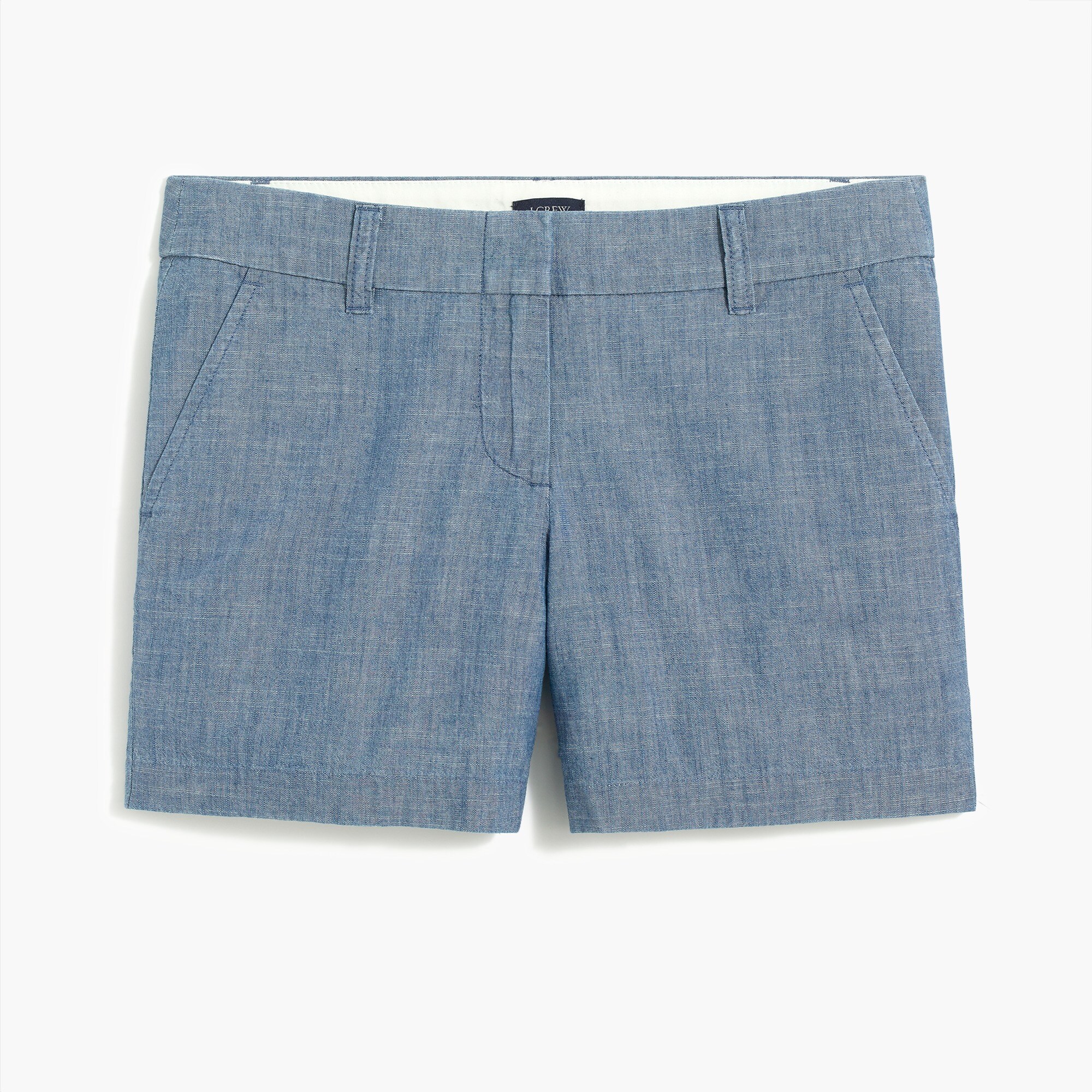 womens 5" classic chambray short