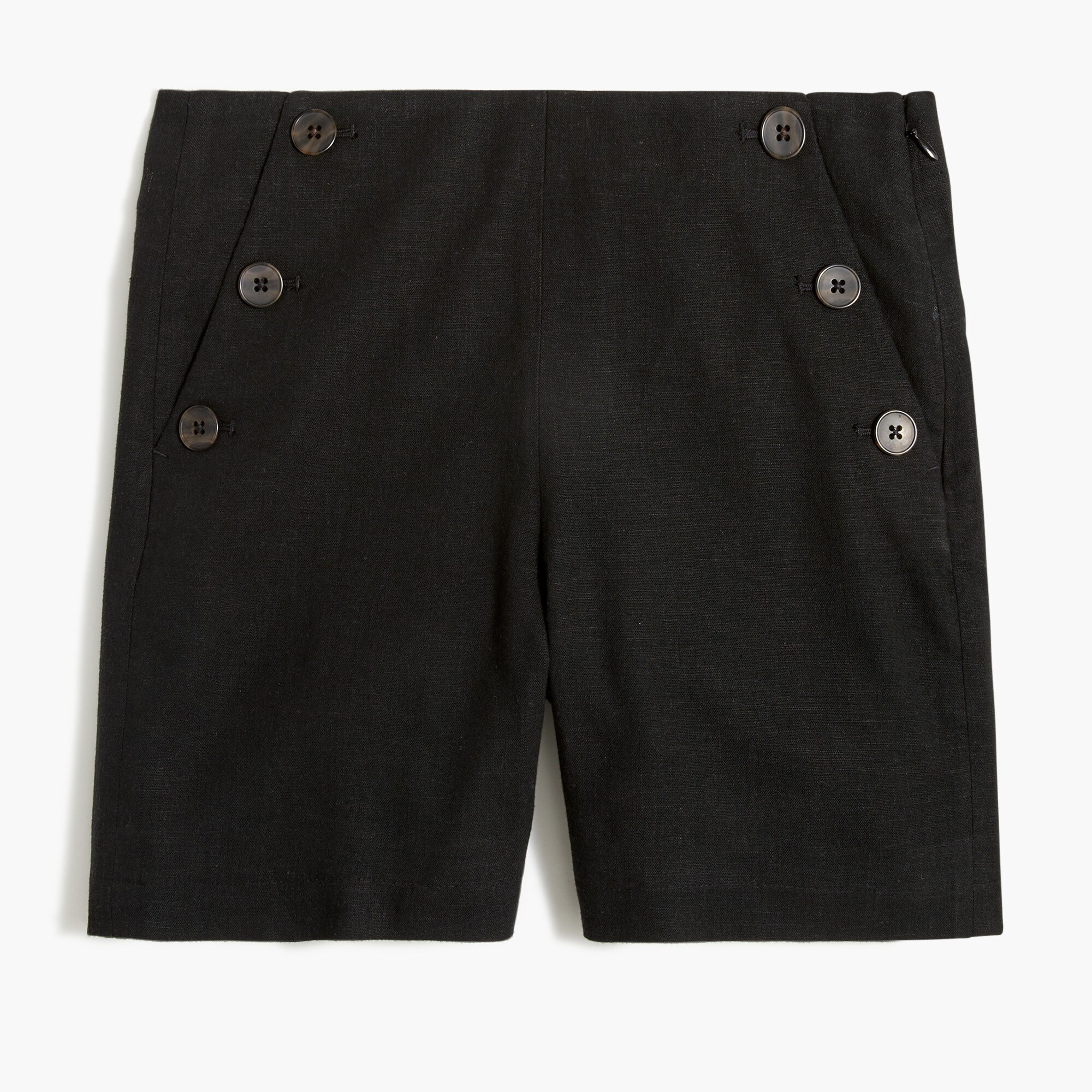 linen-blend drapey sailor short for women