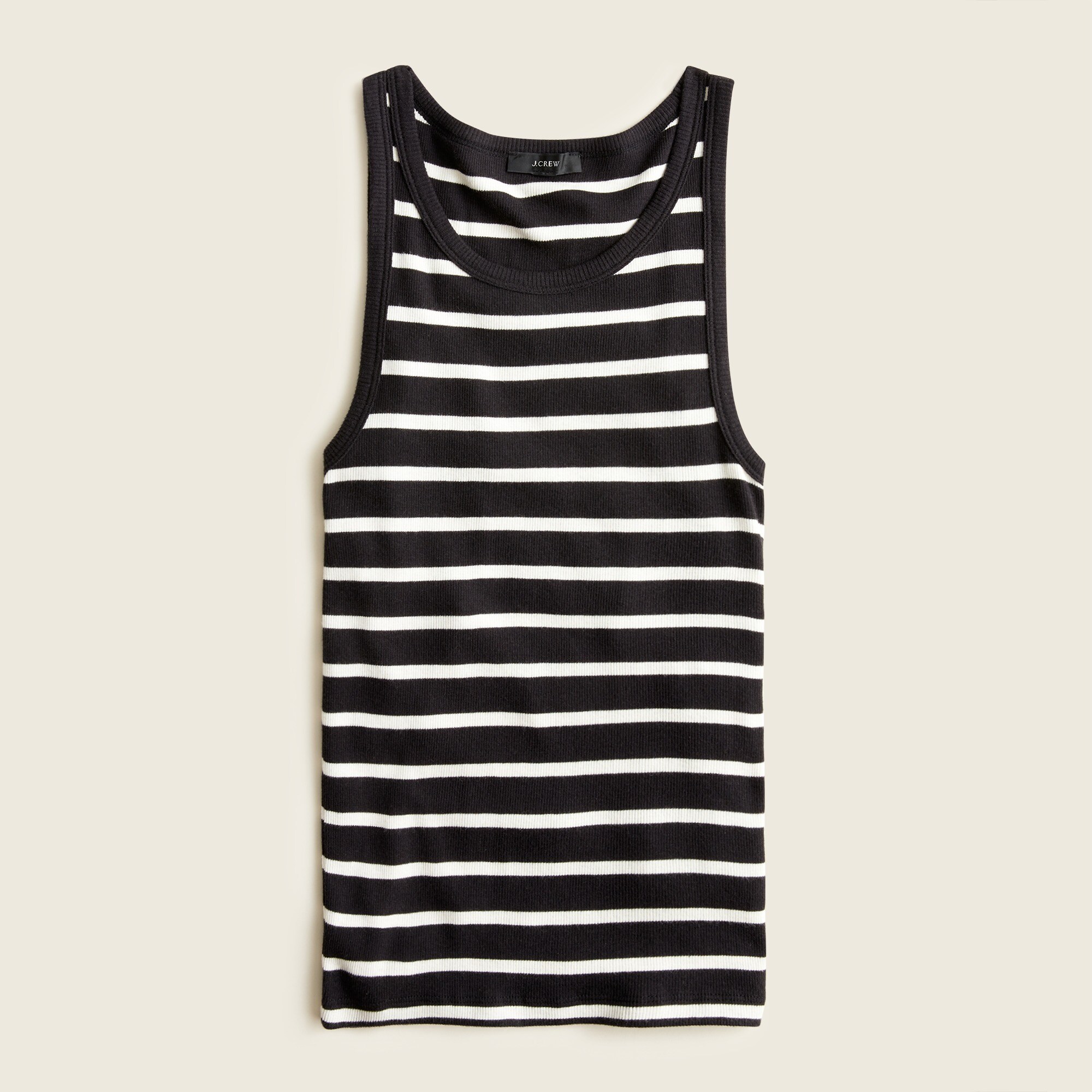 Ribbed cutaway tank in stripe
