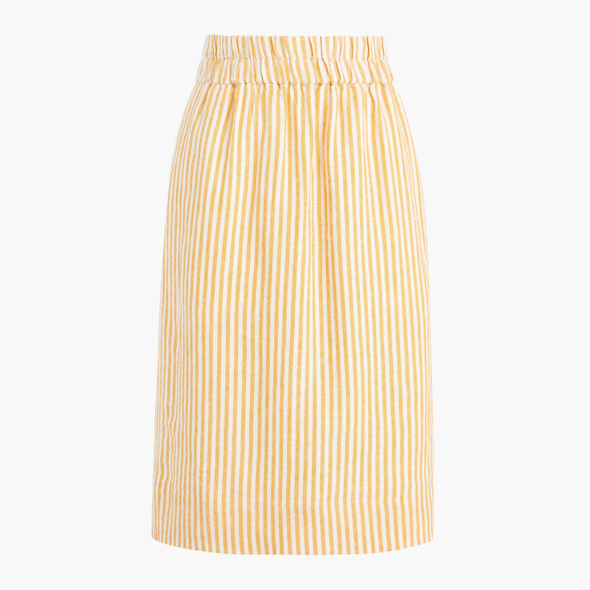 linen-blend pull-on skirt for women